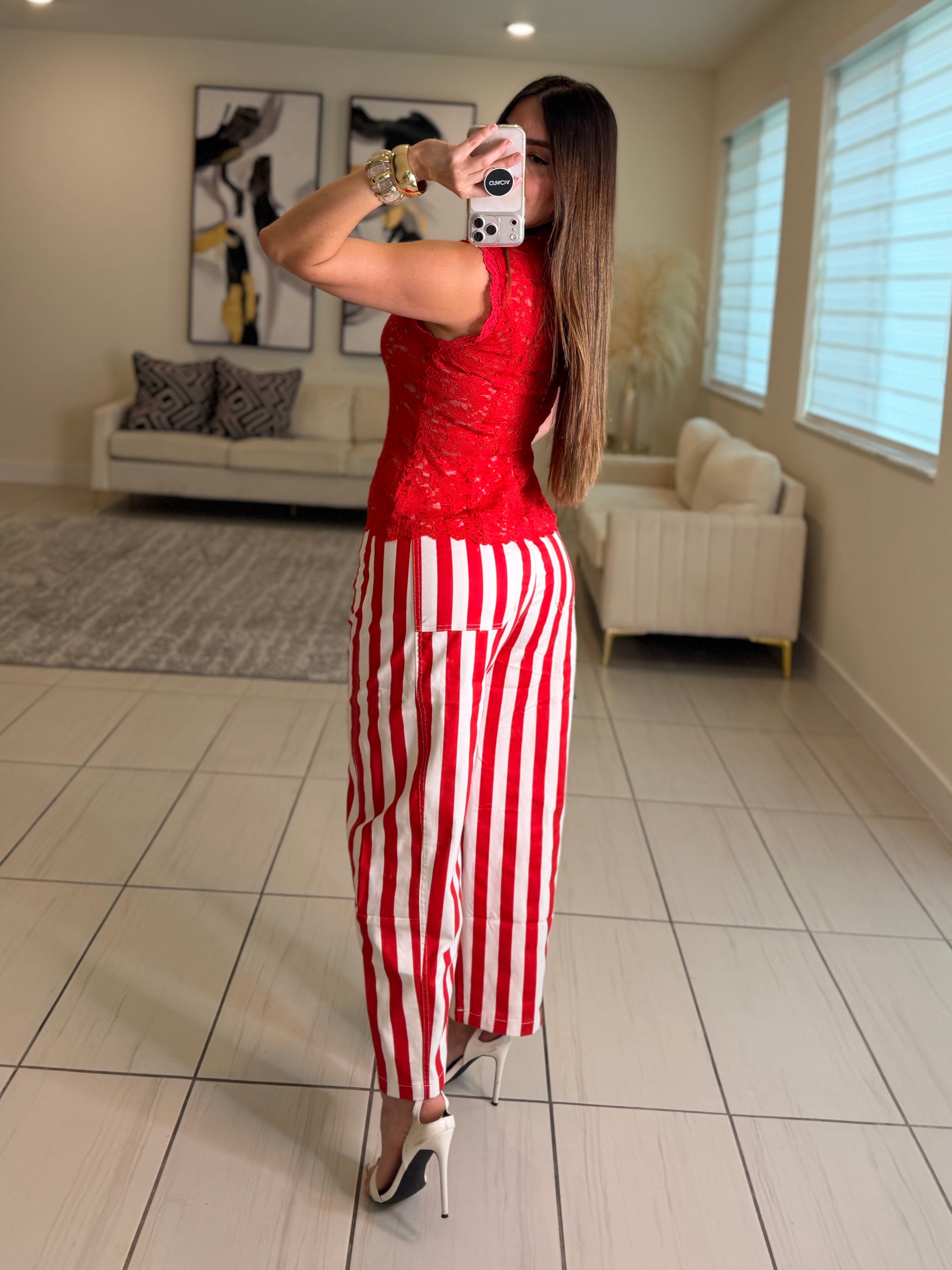 Cabana Stripes Red Barrel Pants