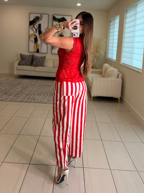 Cabana Stripes Red Barrel Pants