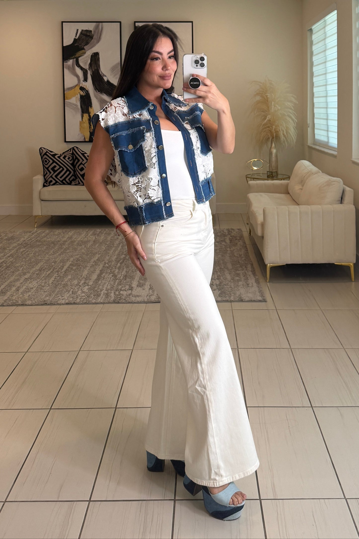 Blissful Day Embroidery White Jacket