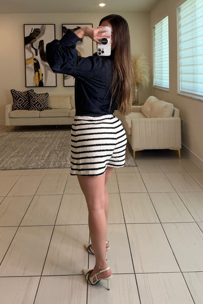 Elegant Bow Denim Top
