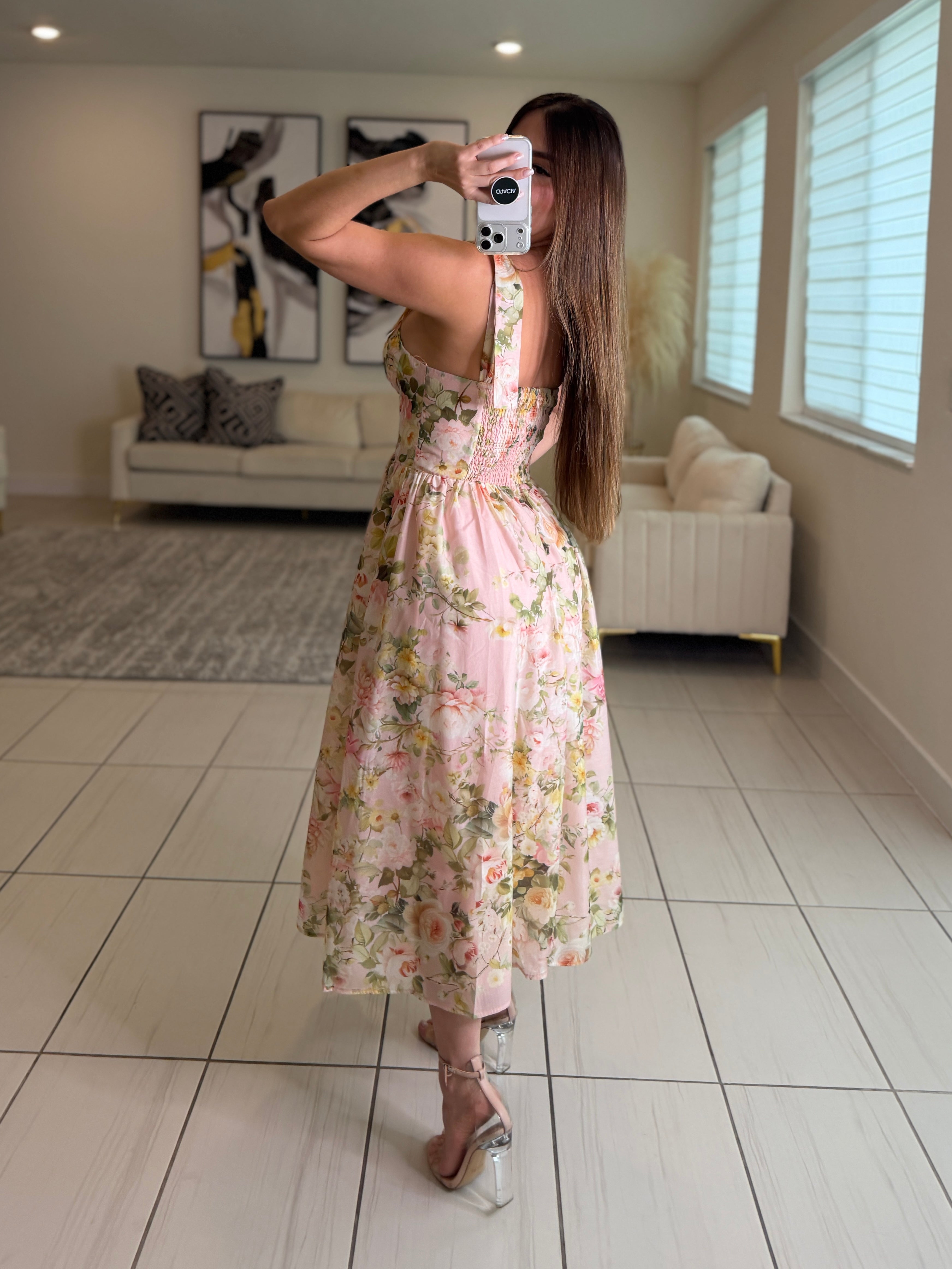 Secret Garden Floral Pink Dress