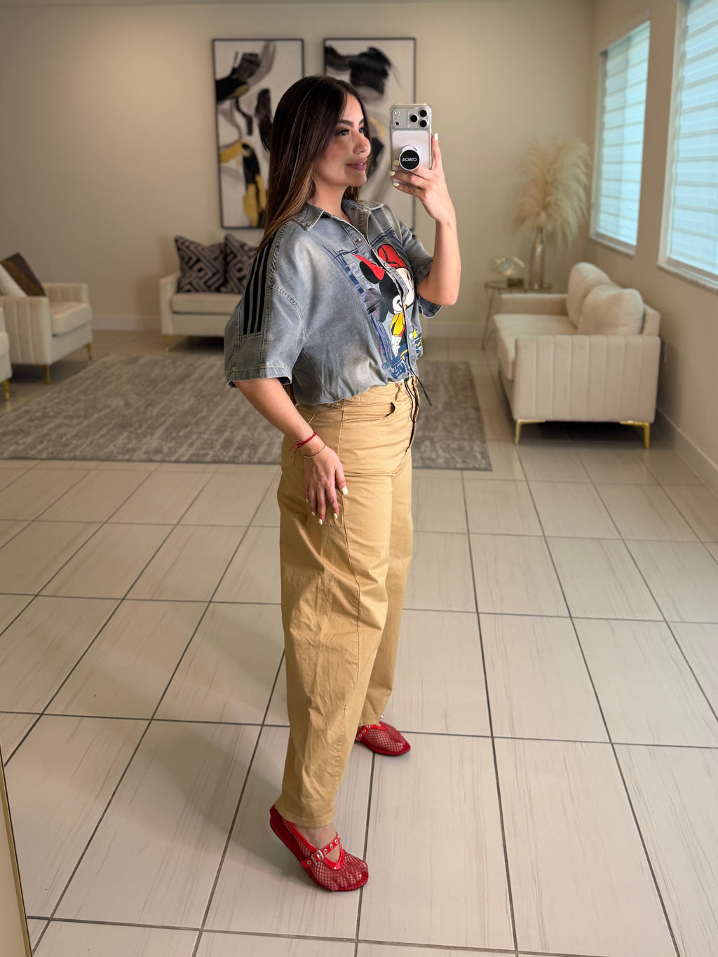 Cartoon Chic Denim Jacket