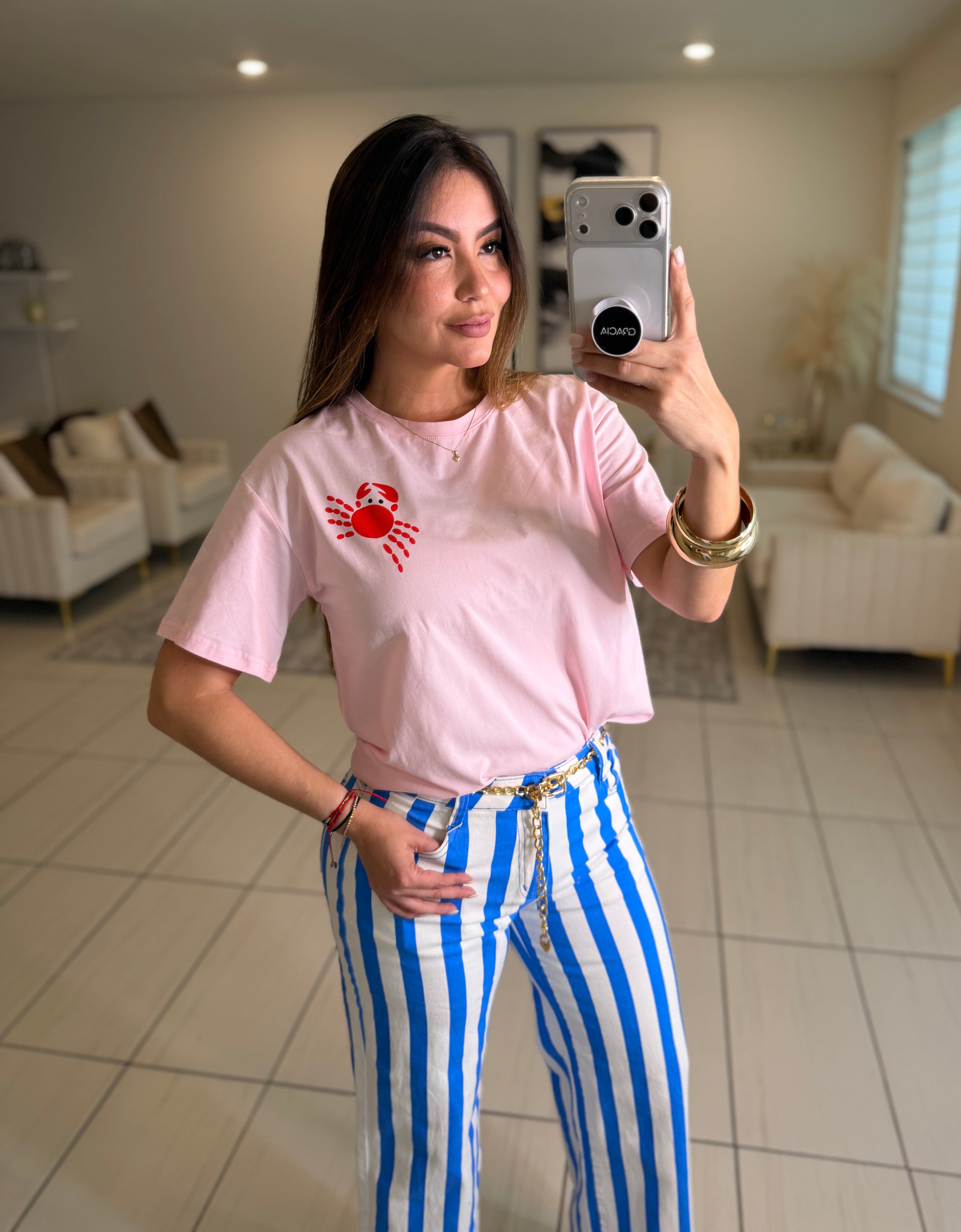 French Coast Crab Pink Tshirt