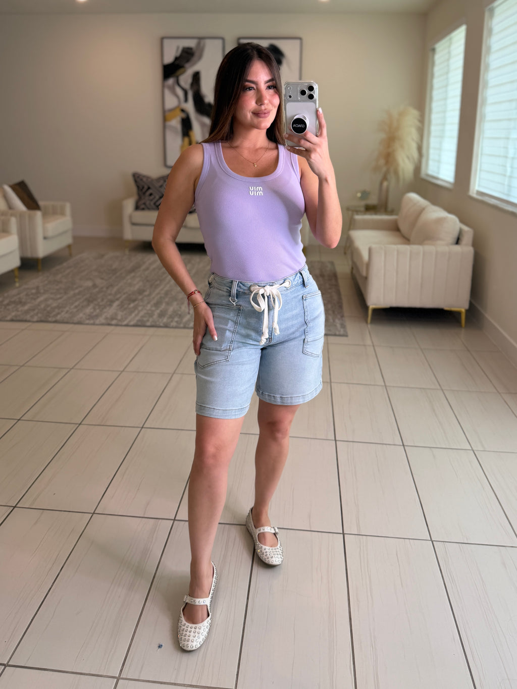 Iconic Mix Lilac Tank Top