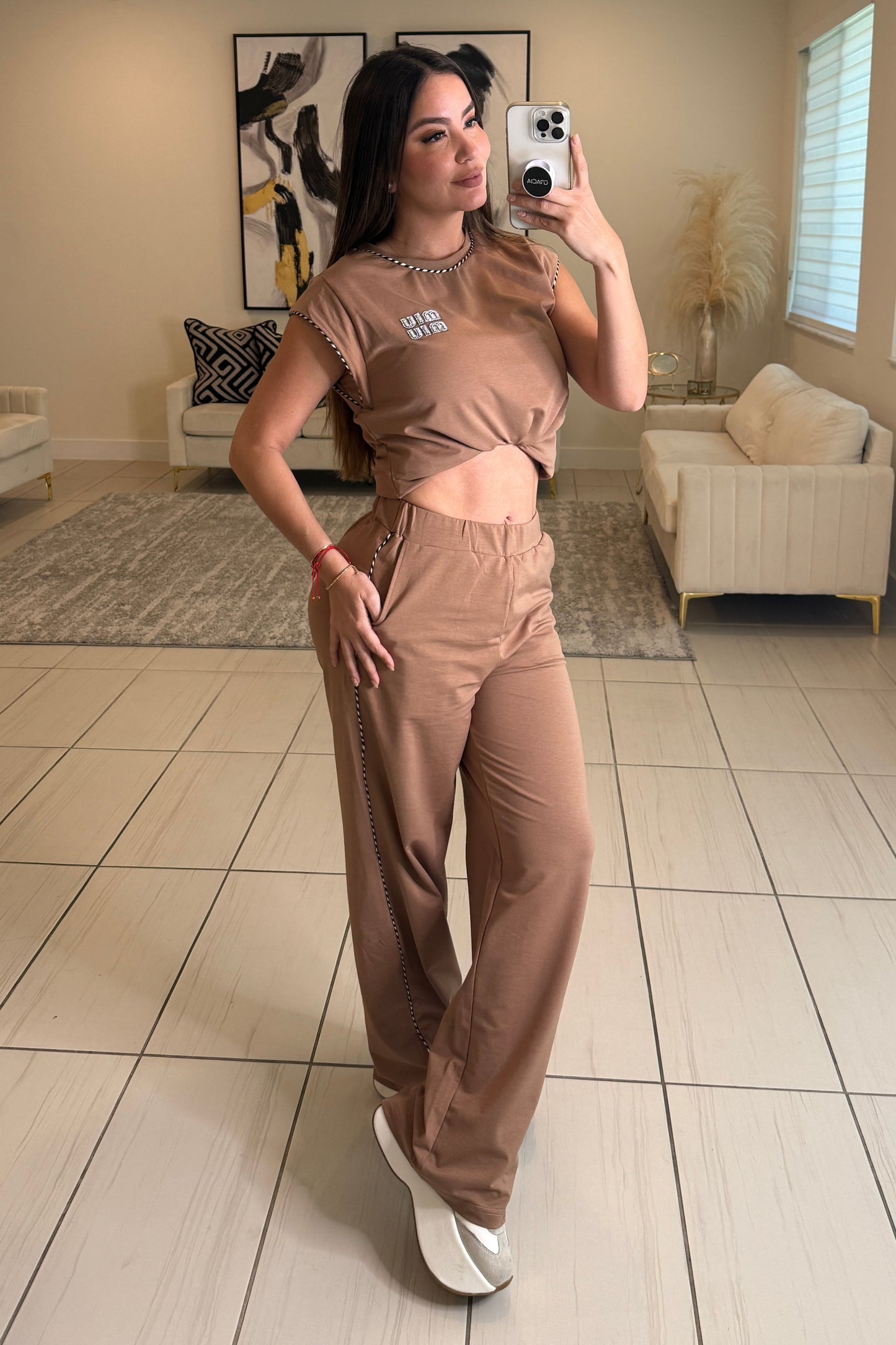 Iconic Muse Khaki Pant Set
