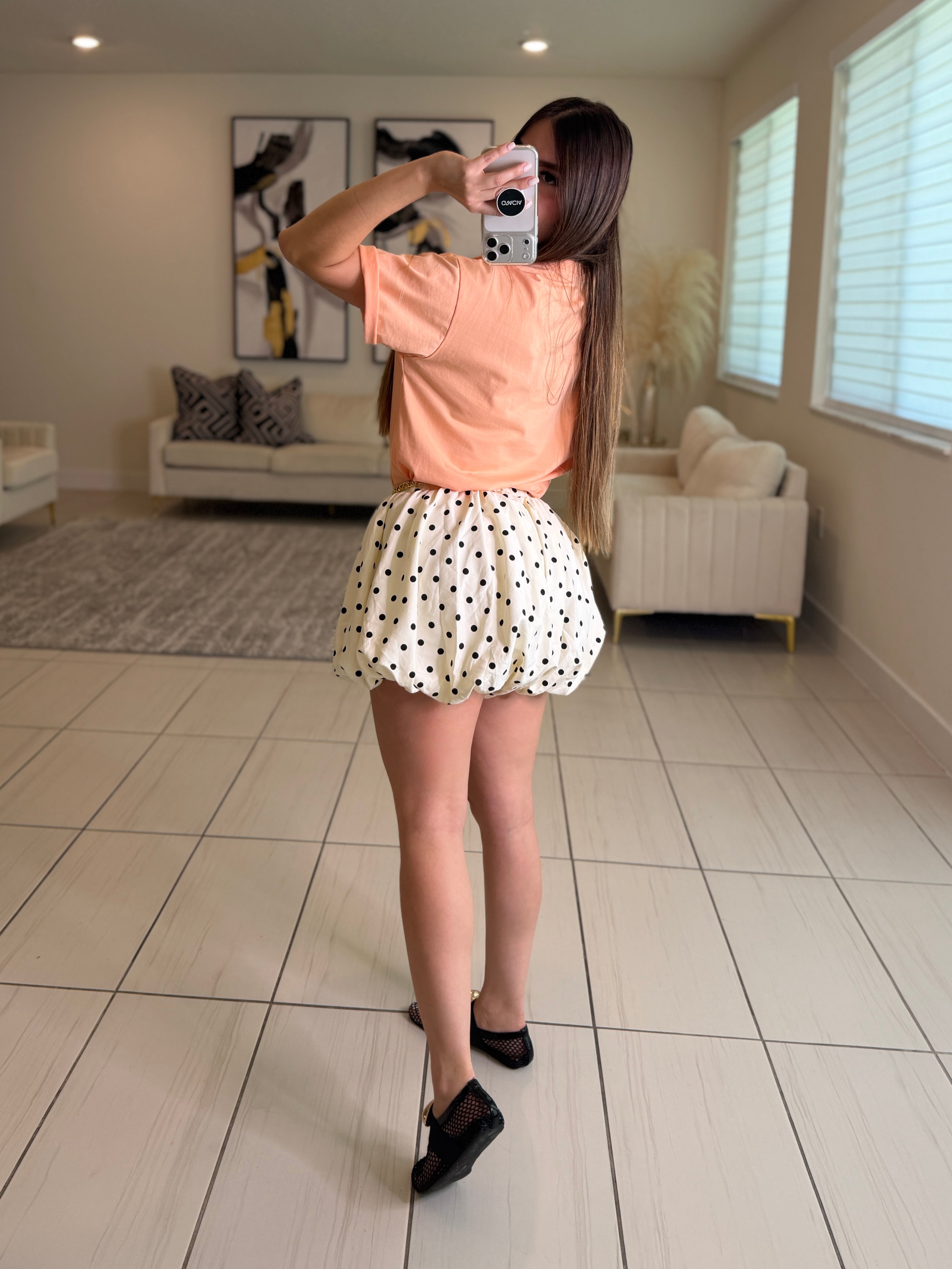 Sweetest Dots Balloon White Shorts