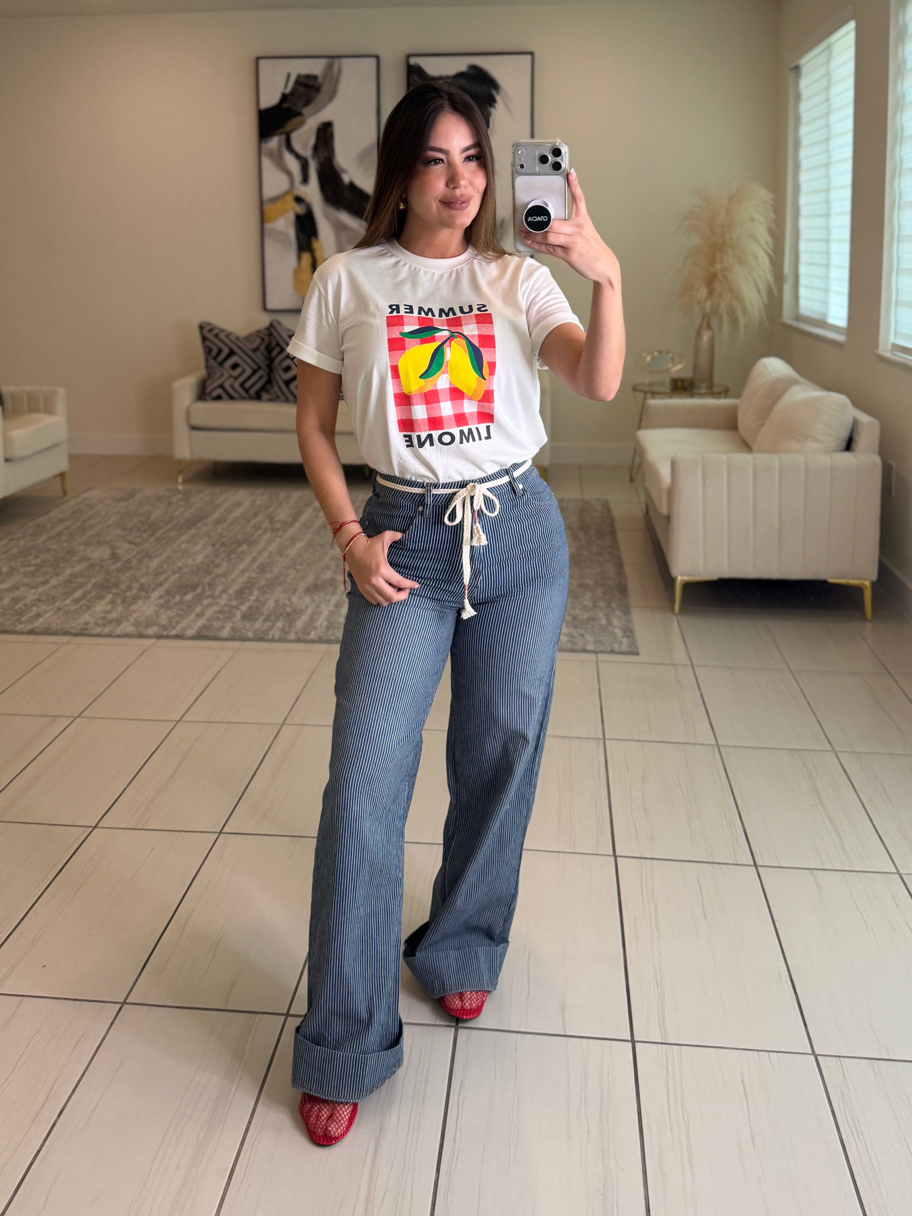 Summer Limone White Tshirt