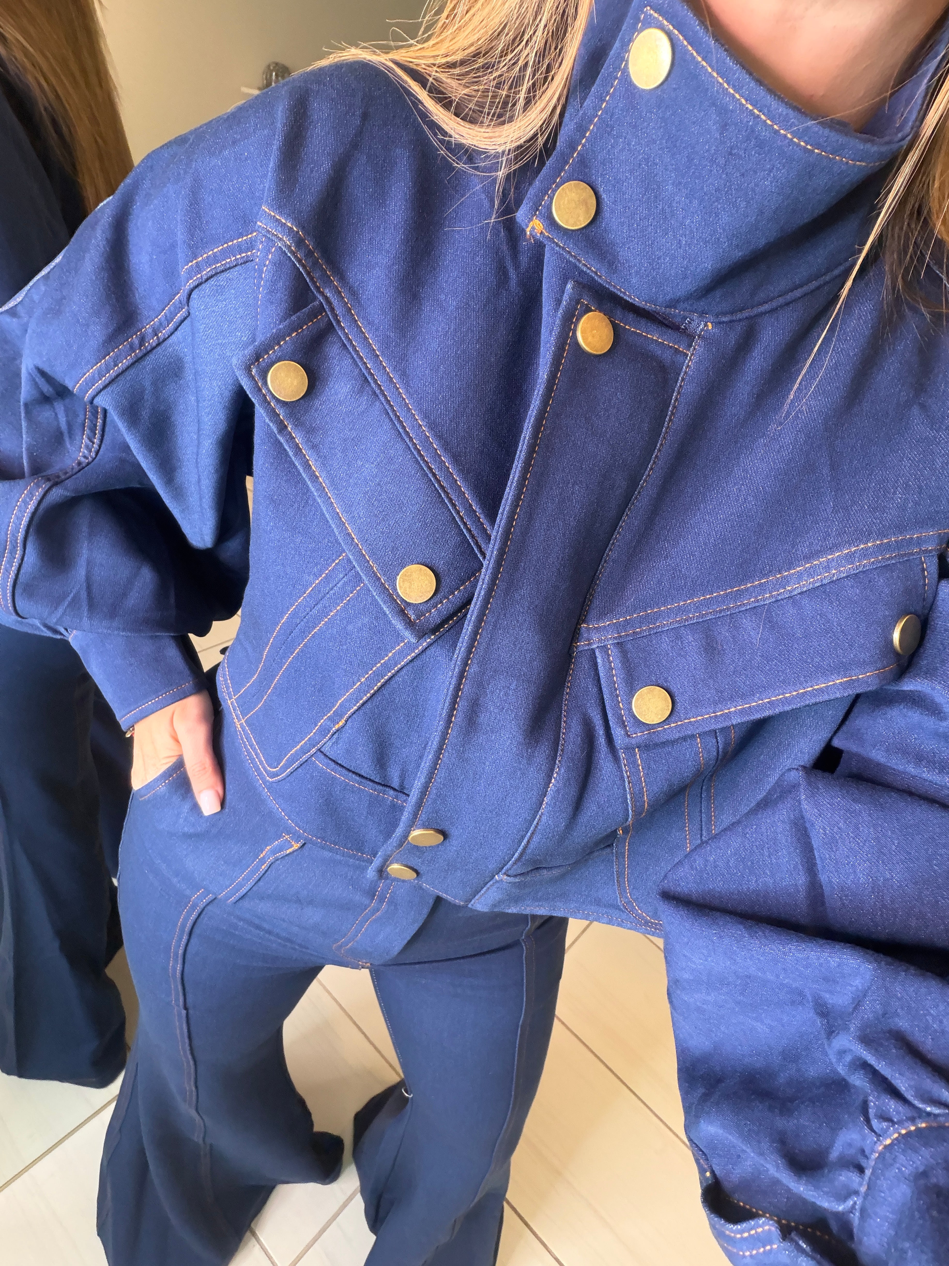 Luna Denim Utility Pant Set