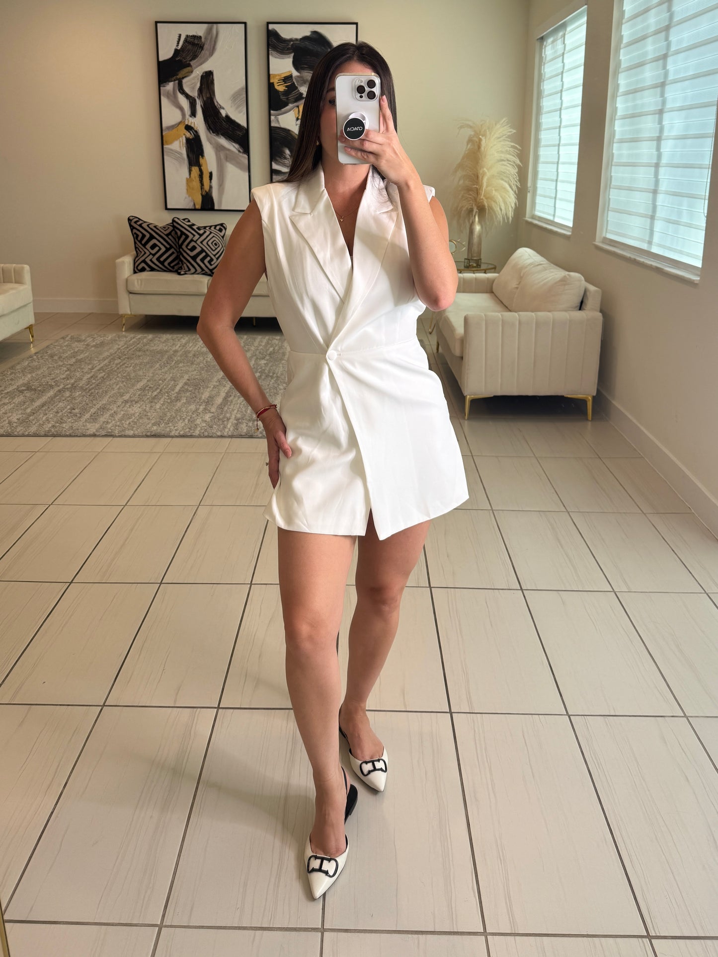 Bossed Up White Romper