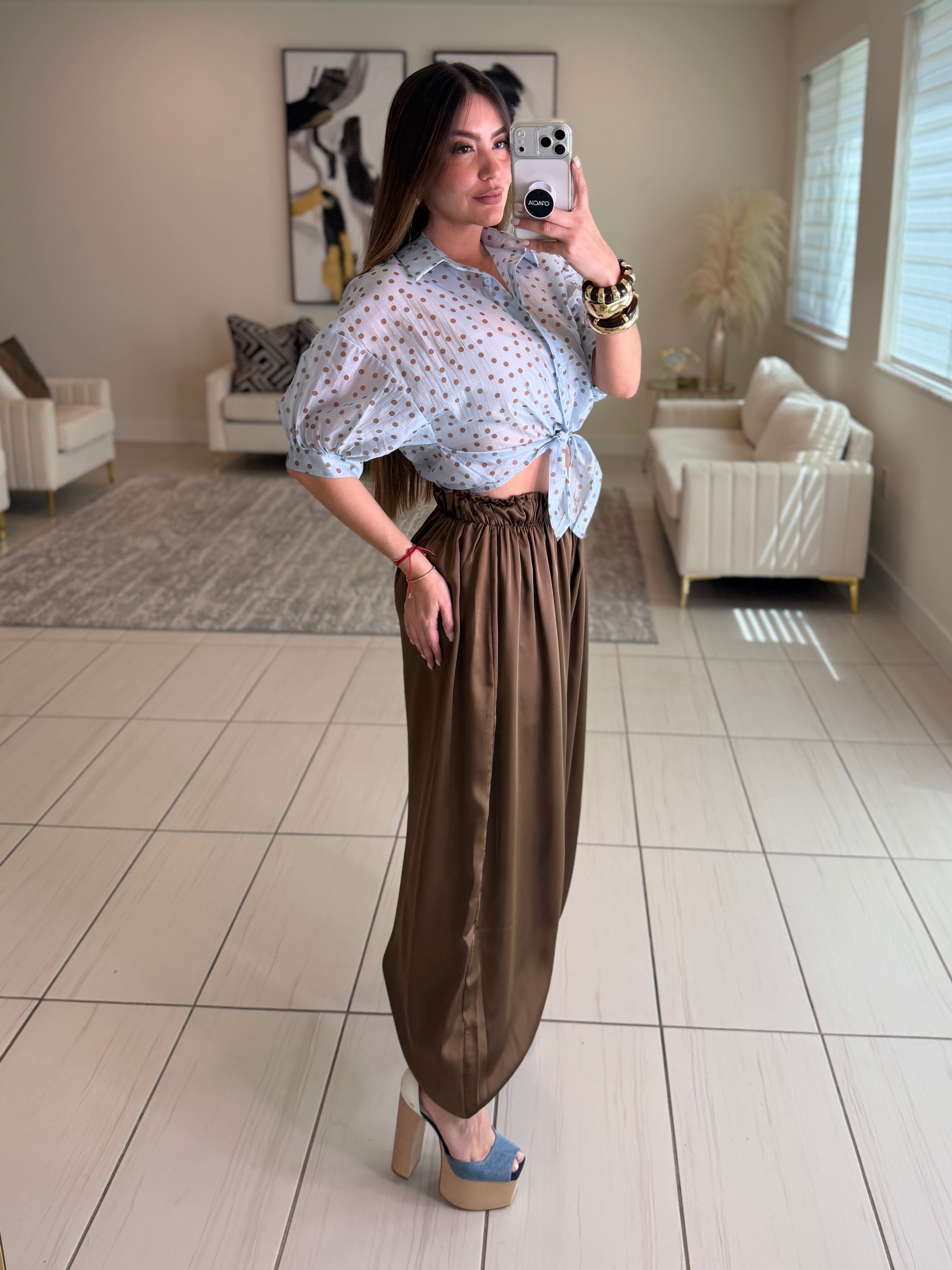 Fabulosity Brown Balloon Pants