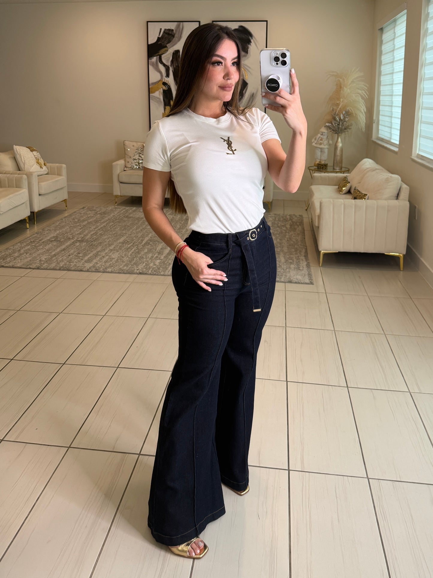 Refined Flow Dark Denim Pants