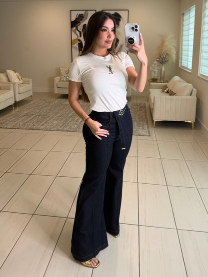 Refined Flow Dark Denim Pants