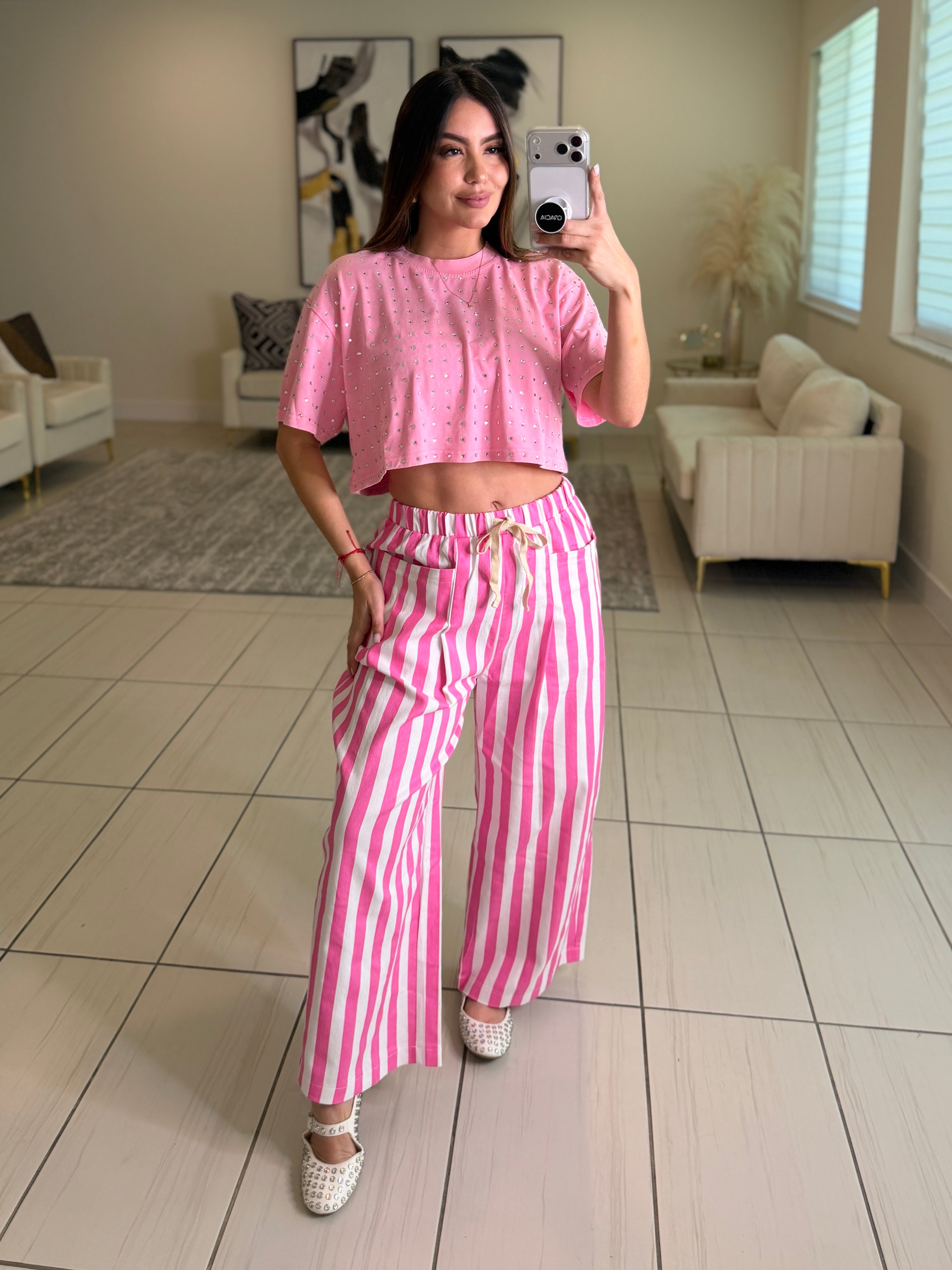 Cabana Stripes Pink Pants