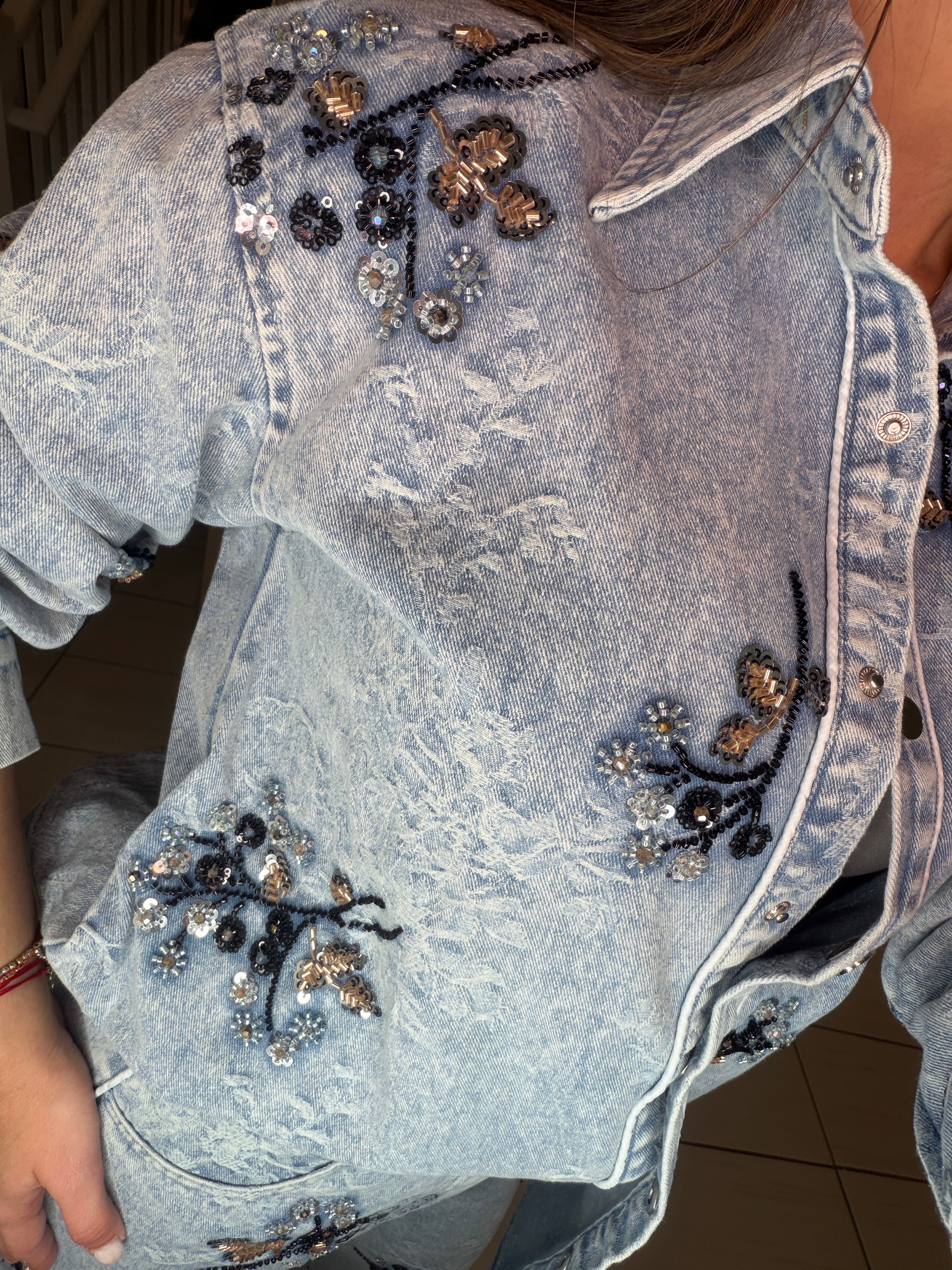 Perfect Details Denim Pant Set