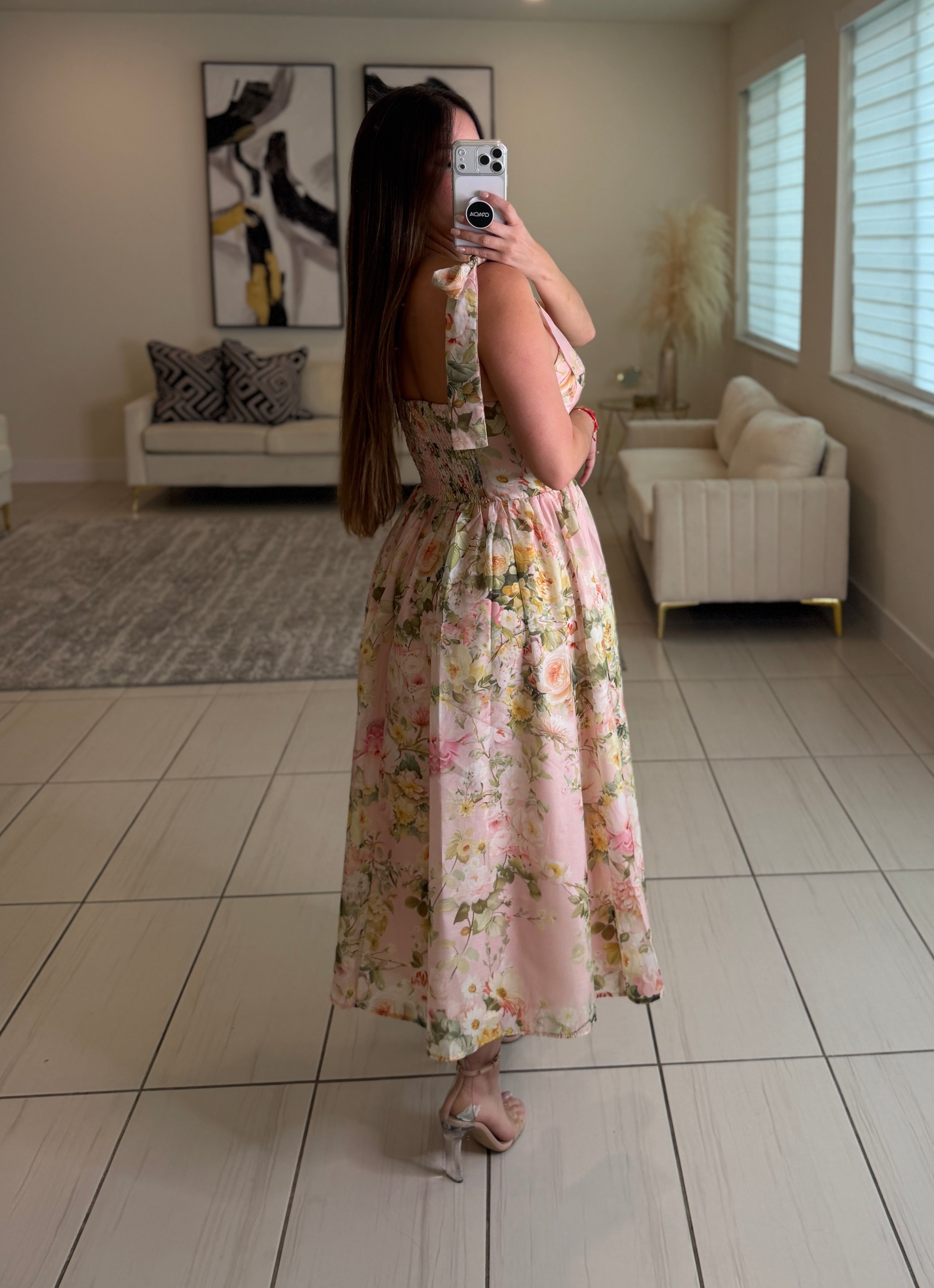 Secret Garden Floral Pink Dress