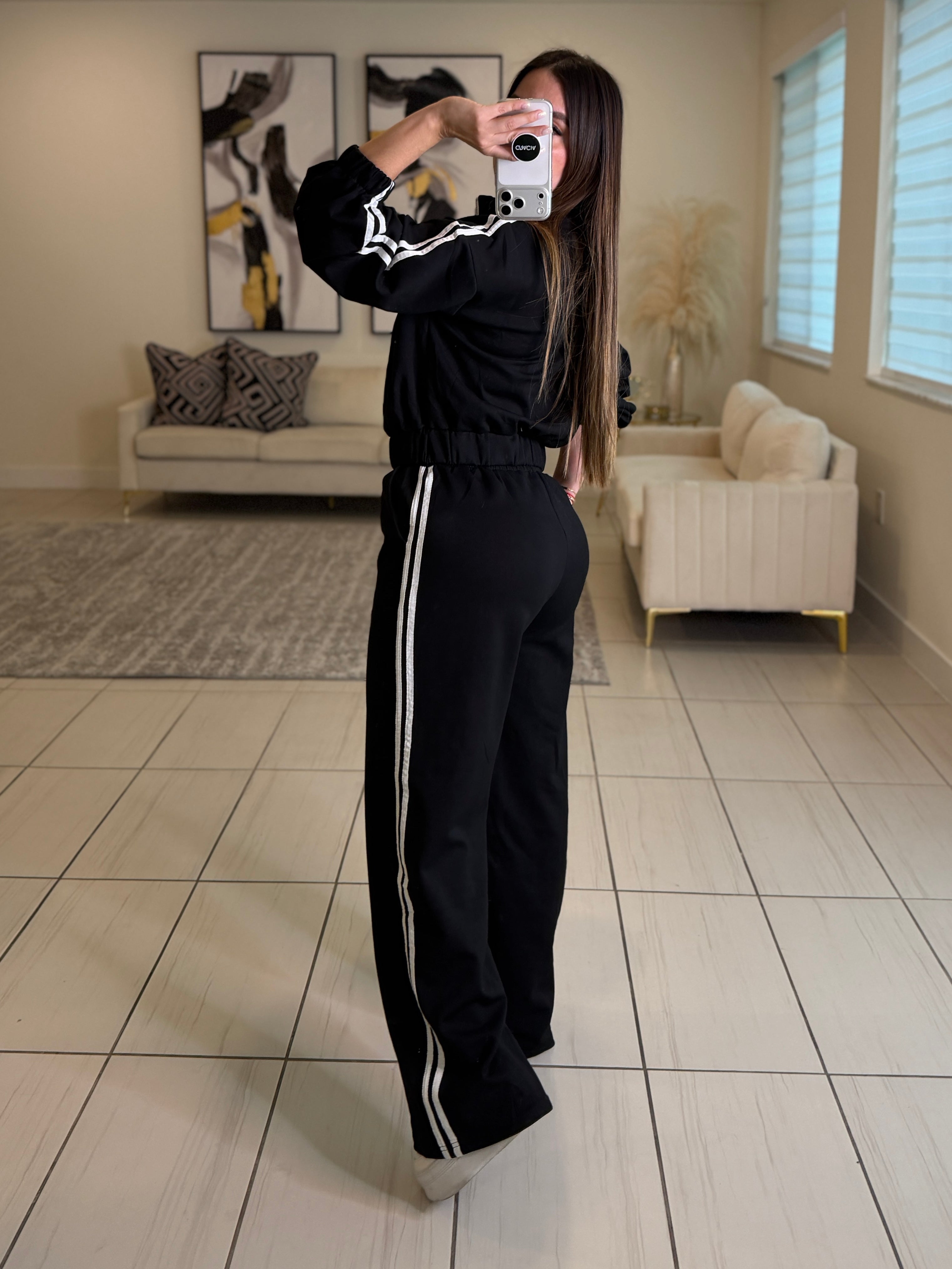 Oriental Muse Black Pant Set