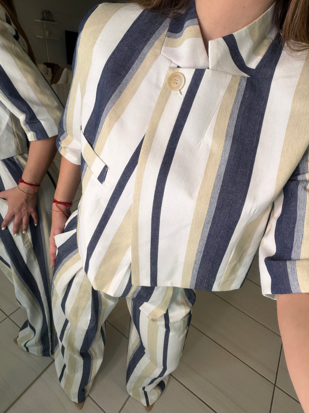 Bella Italian Striped Blue Set