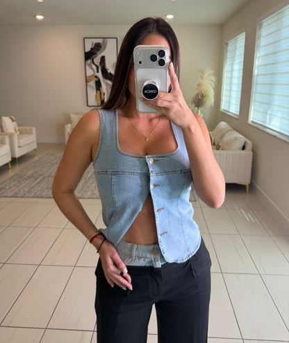 Modern Authority Light Denim Top