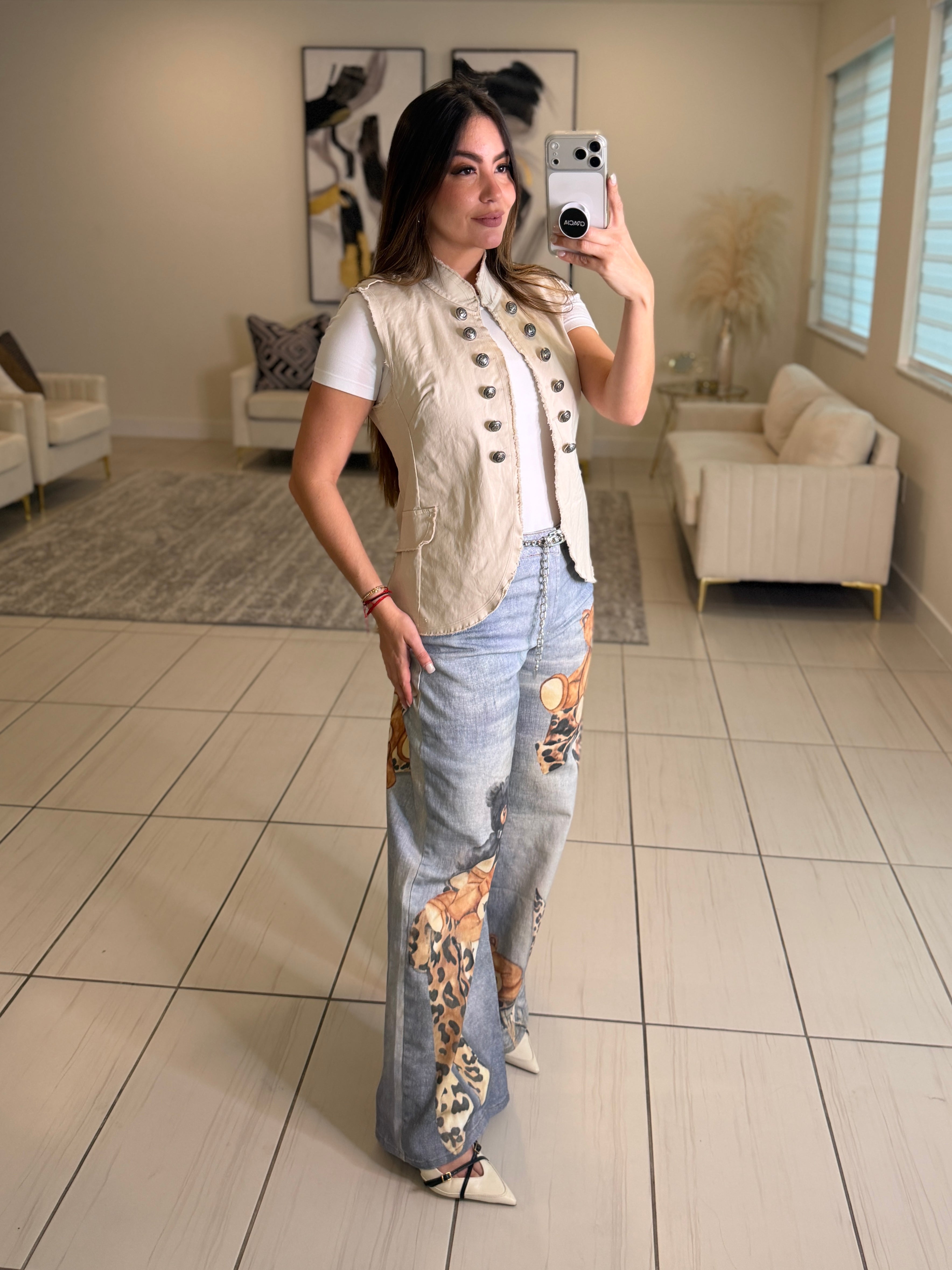 Napoleon Beige Vest Jacket