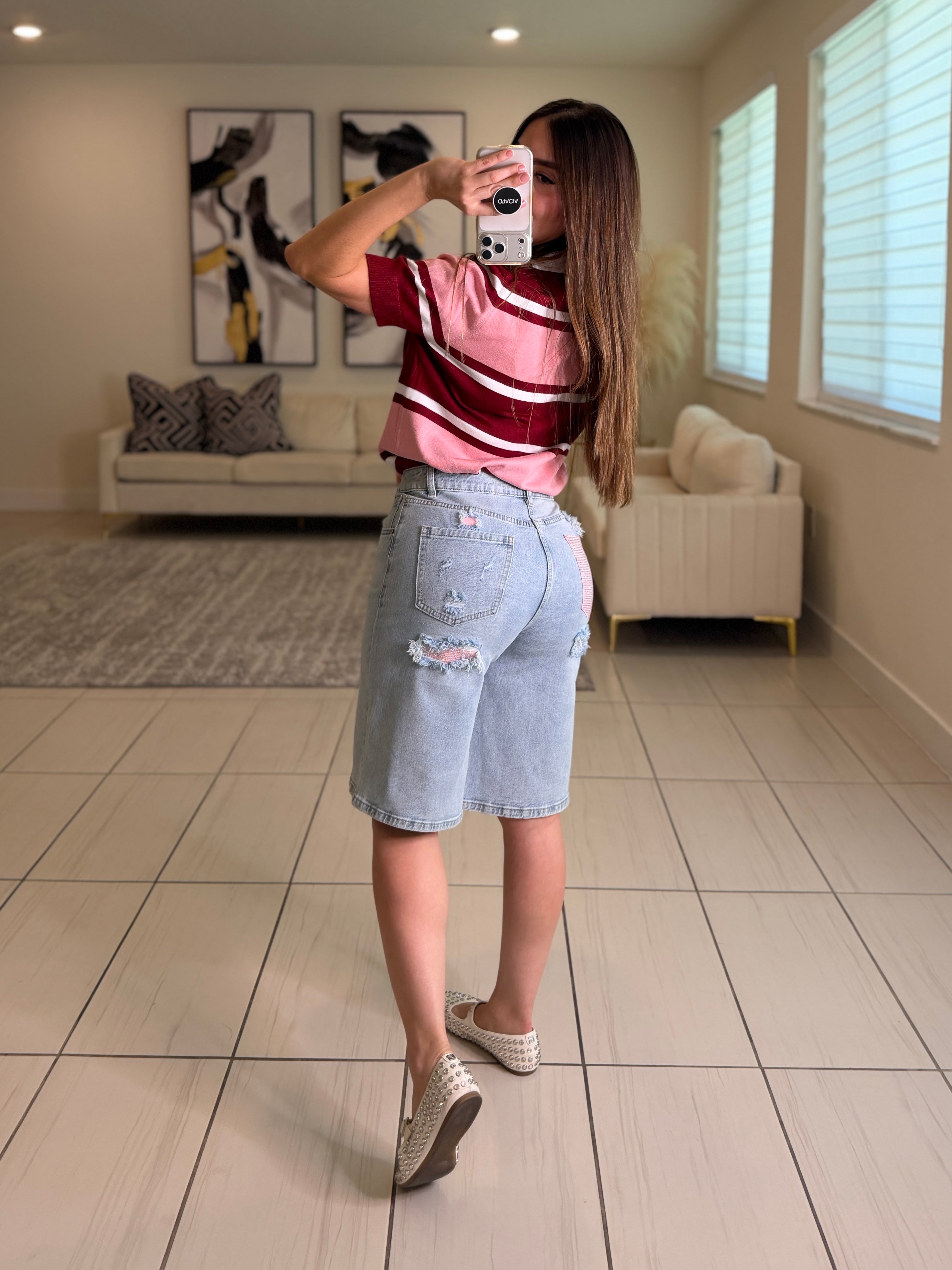 Sweet Stripes Pink Top
