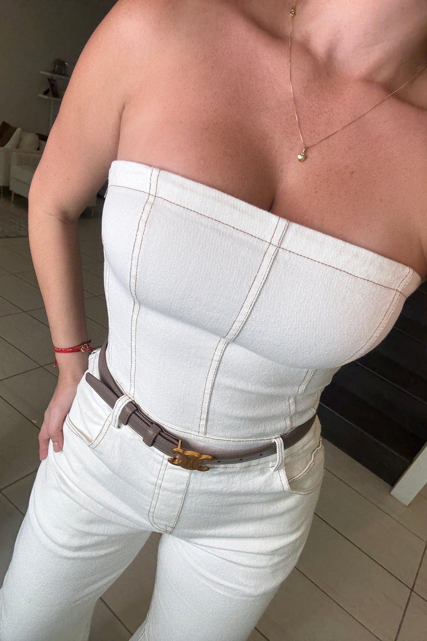 The Powerline White Jumpsuit