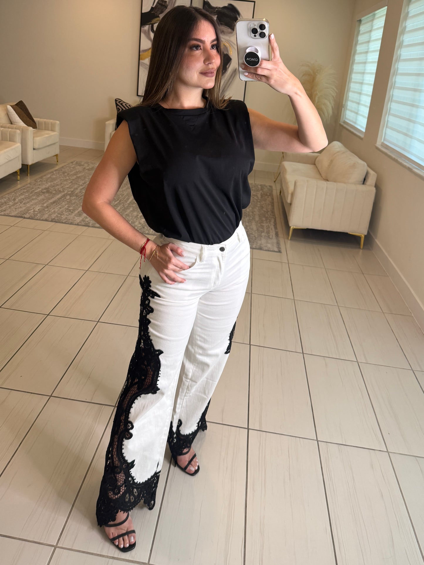 Amazing Shoulder Pads Black Top