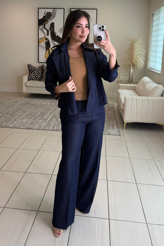 Vanguard Edge Navy Blue Pant Set