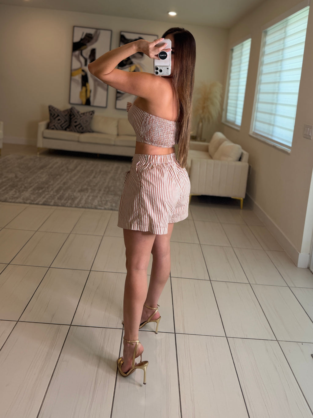 Spring Stripes Blazer and Short Set