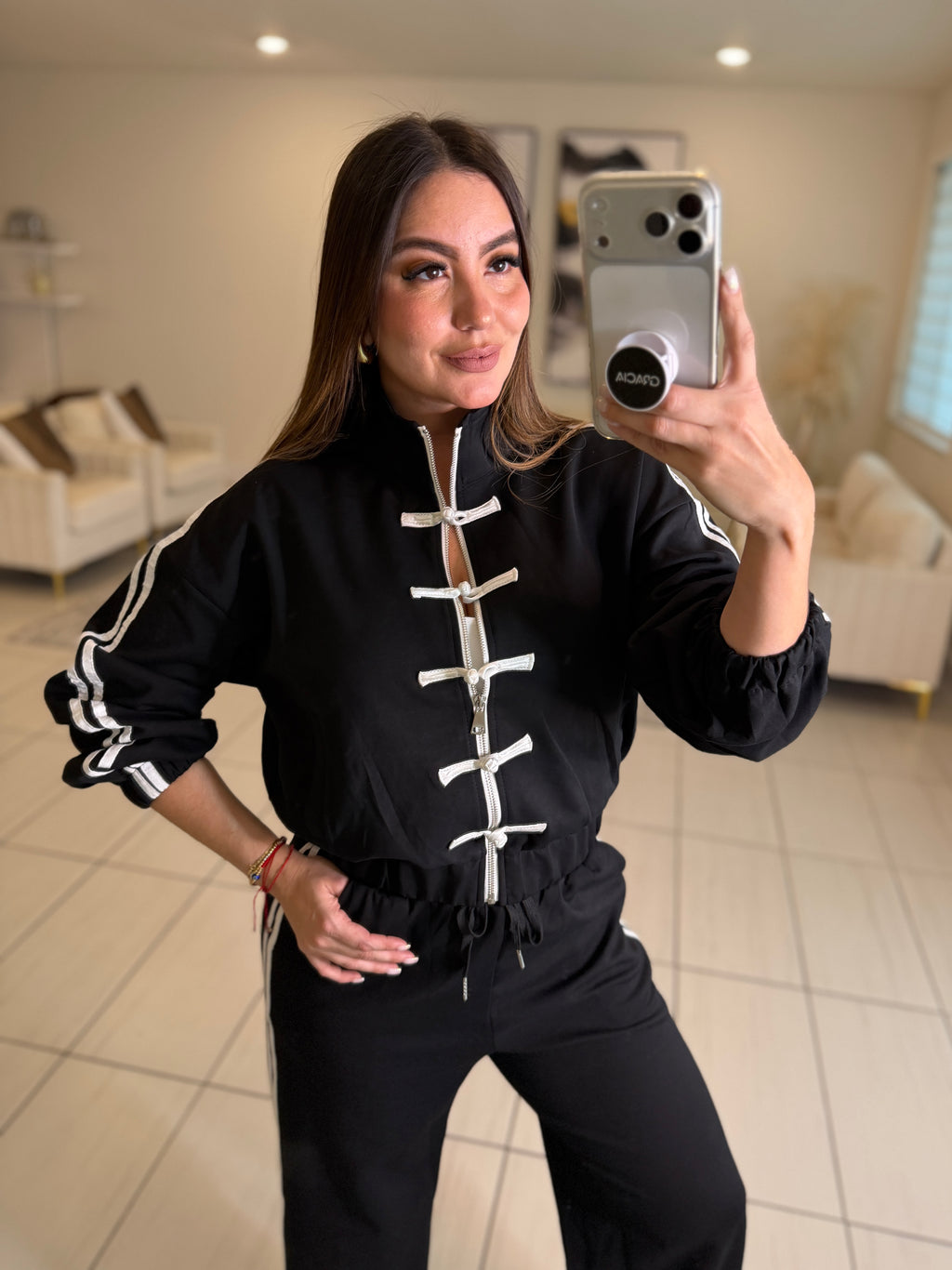 Oriental Muse Black Pant Set