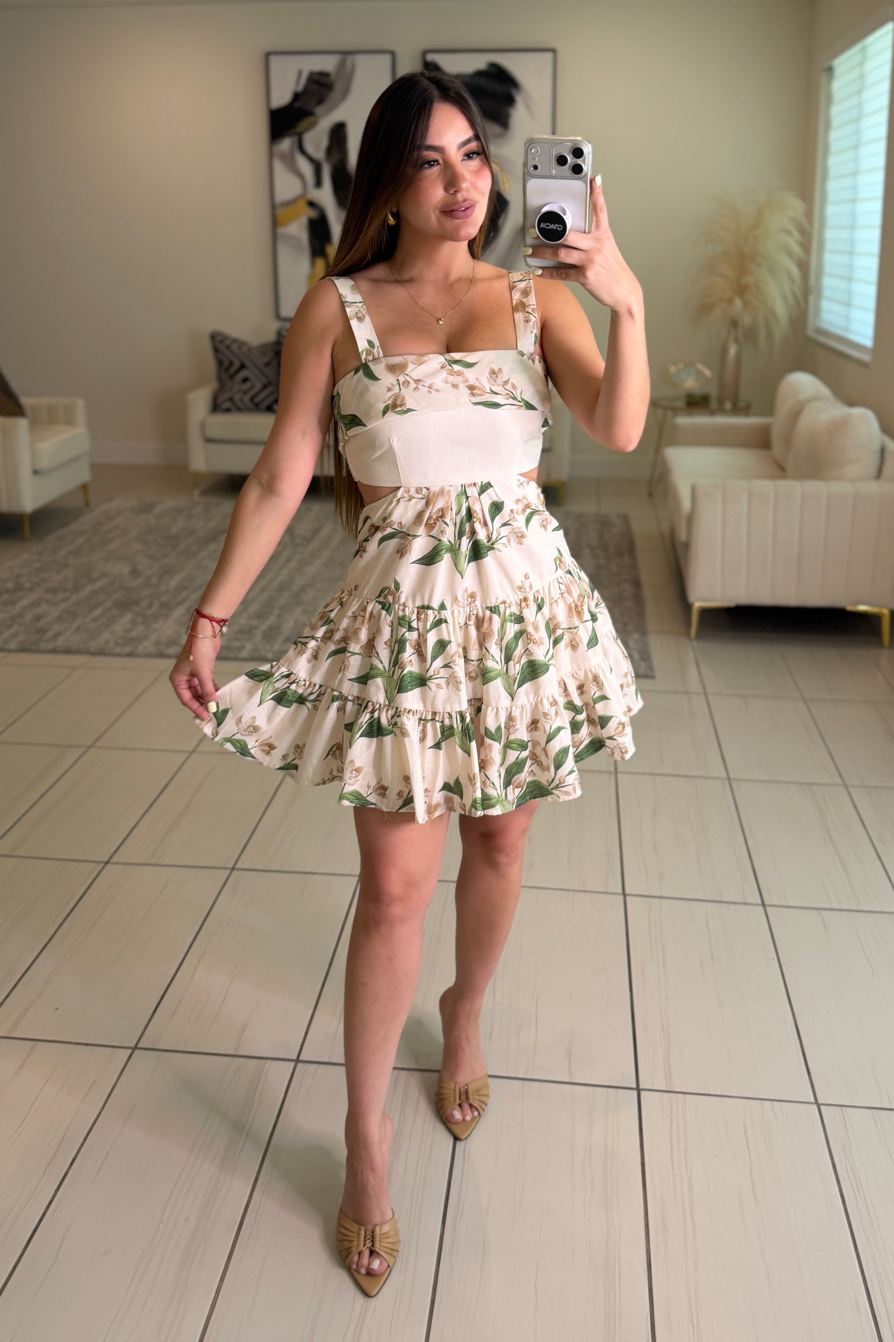 Romantic Haven Beige Dress