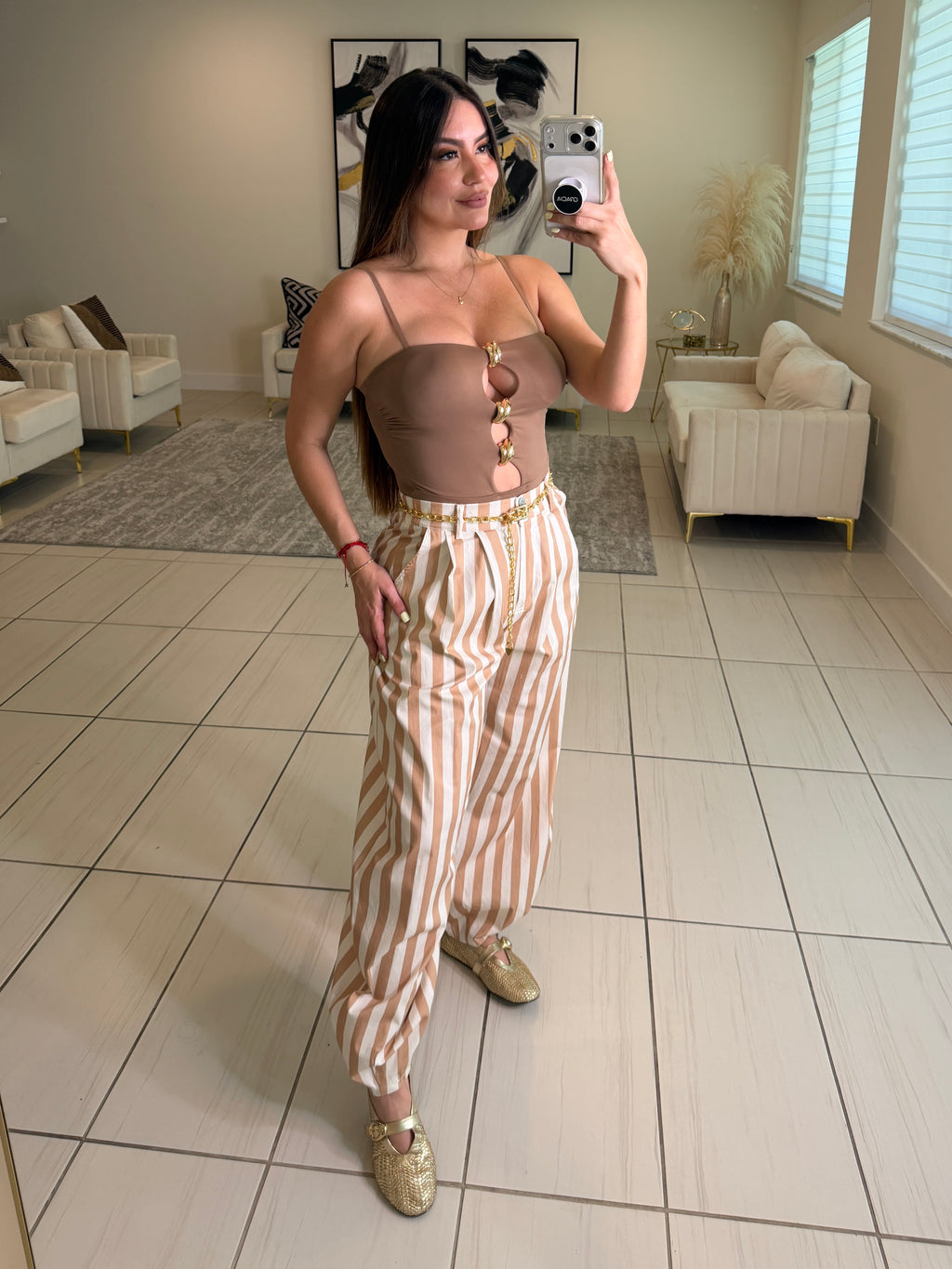 Sculpted Ease Brown Bodysuit