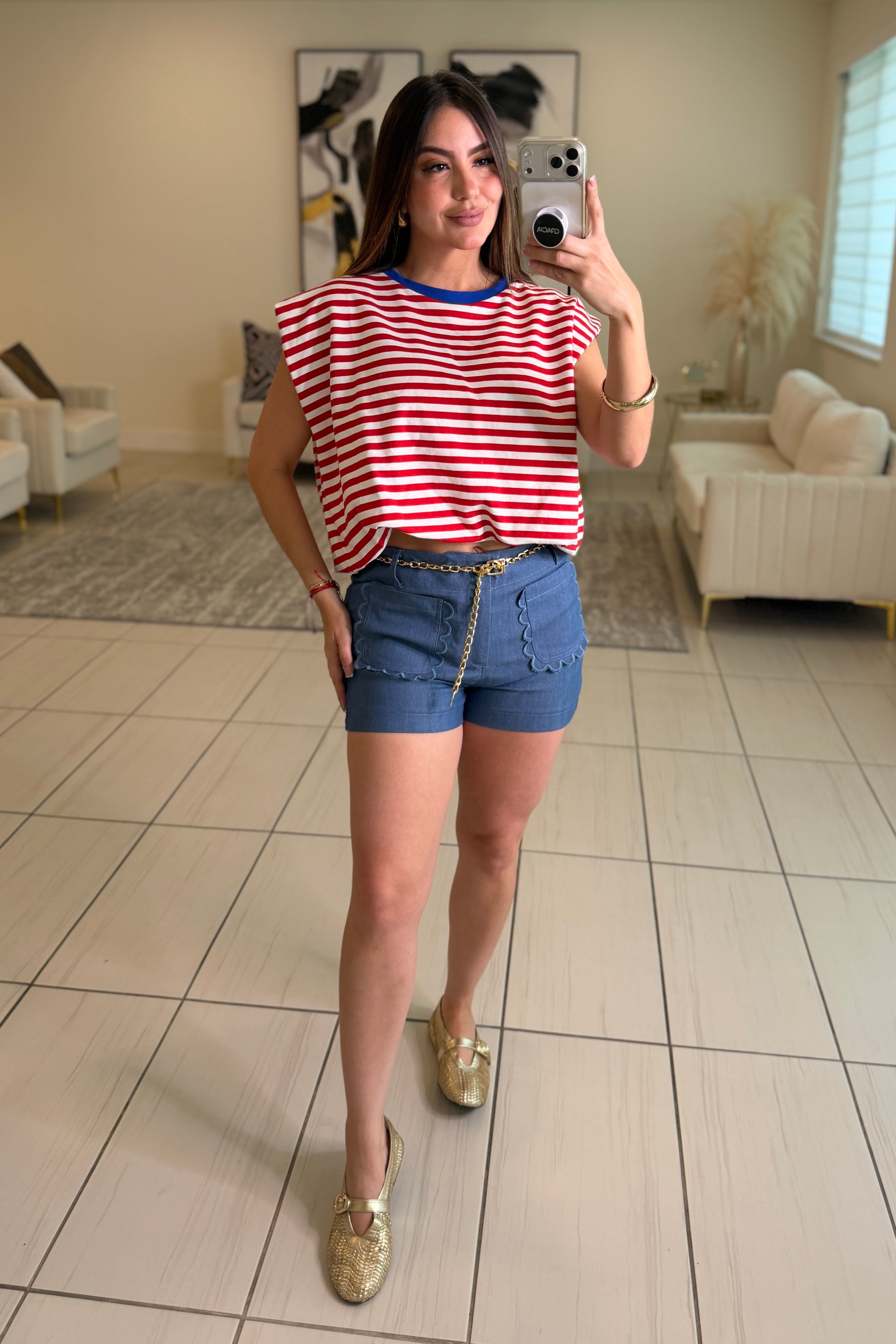 Cloud Pockets Denim Short