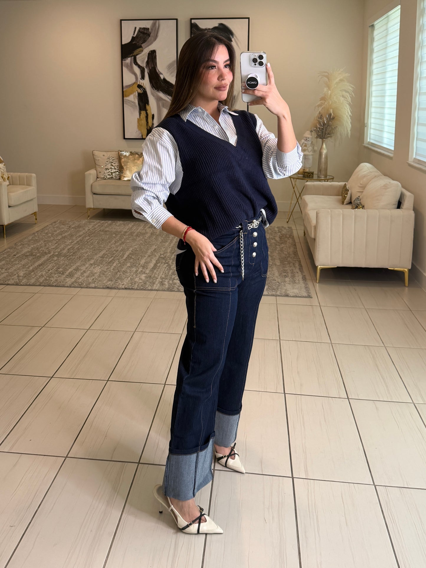 Femme Code Blue Denim Pants