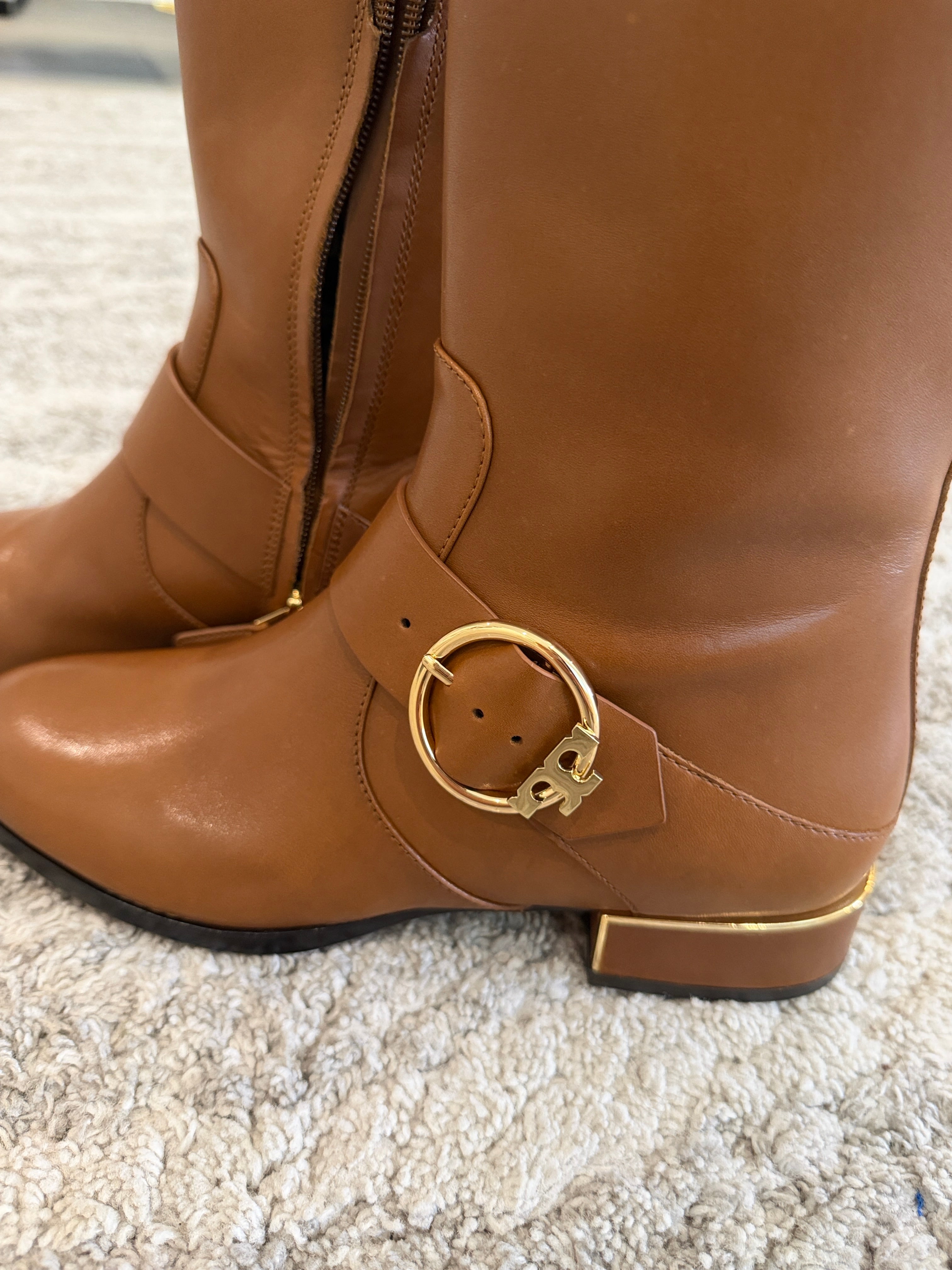 Sofia Festival Brown Leather Boots