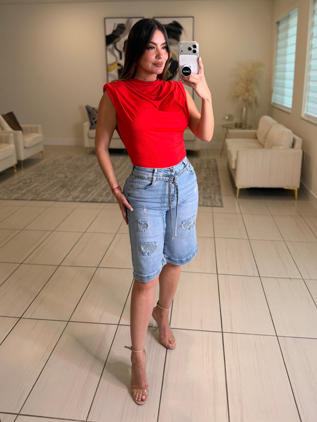 Sculpted Ease Red Top