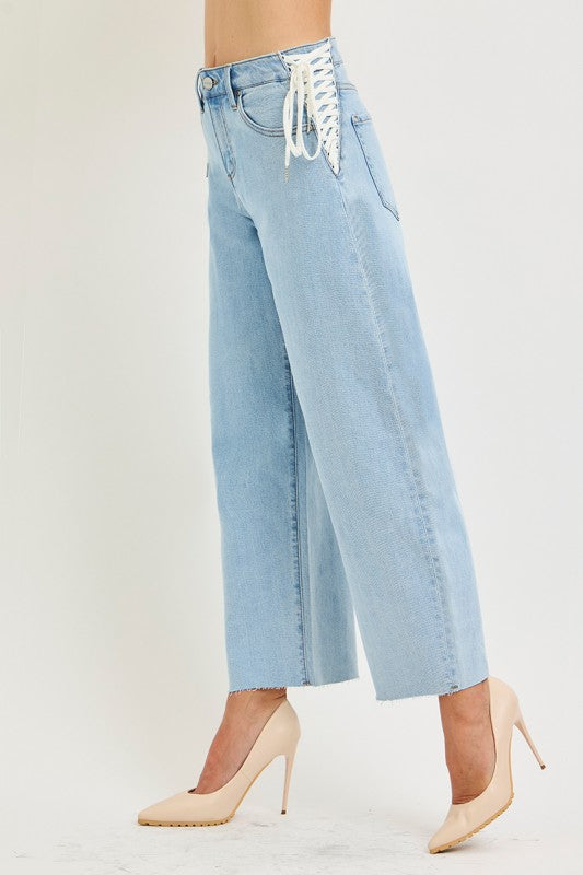 Slouchy Crop Barrel Denim Pants