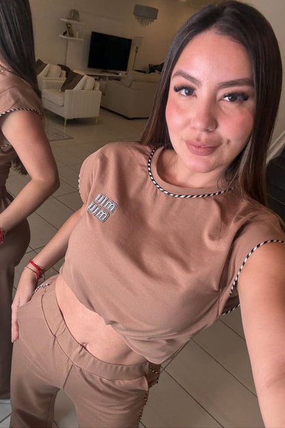 Iconic Muse Khaki Pant Set