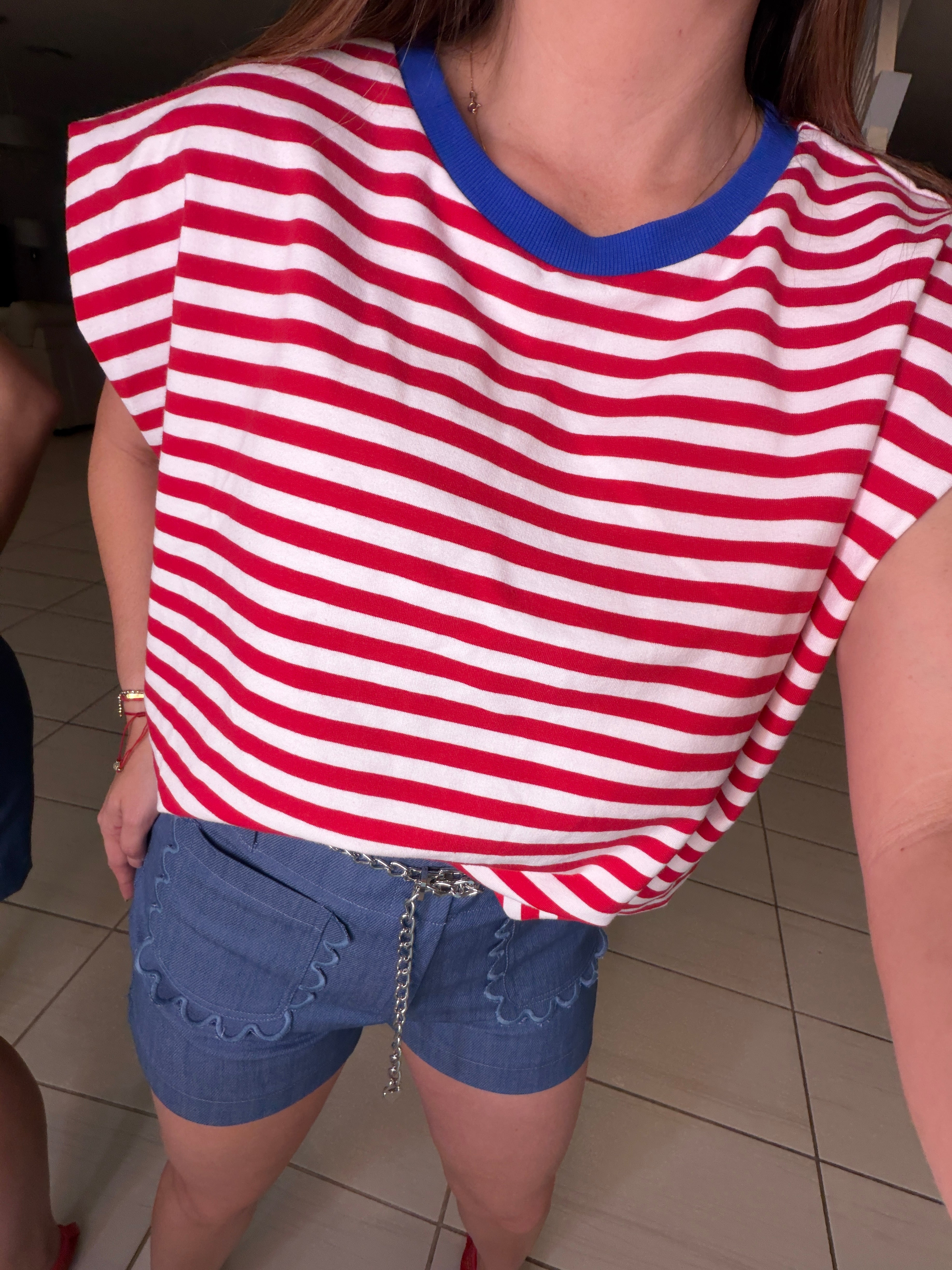 Sweet Stripes Red Top