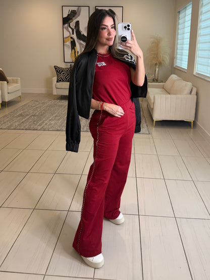 Iconic Muse Red Pant Set