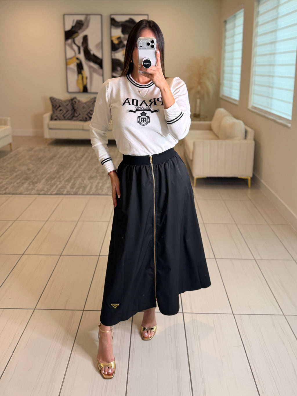 Iconic Warm Knit White Sweater