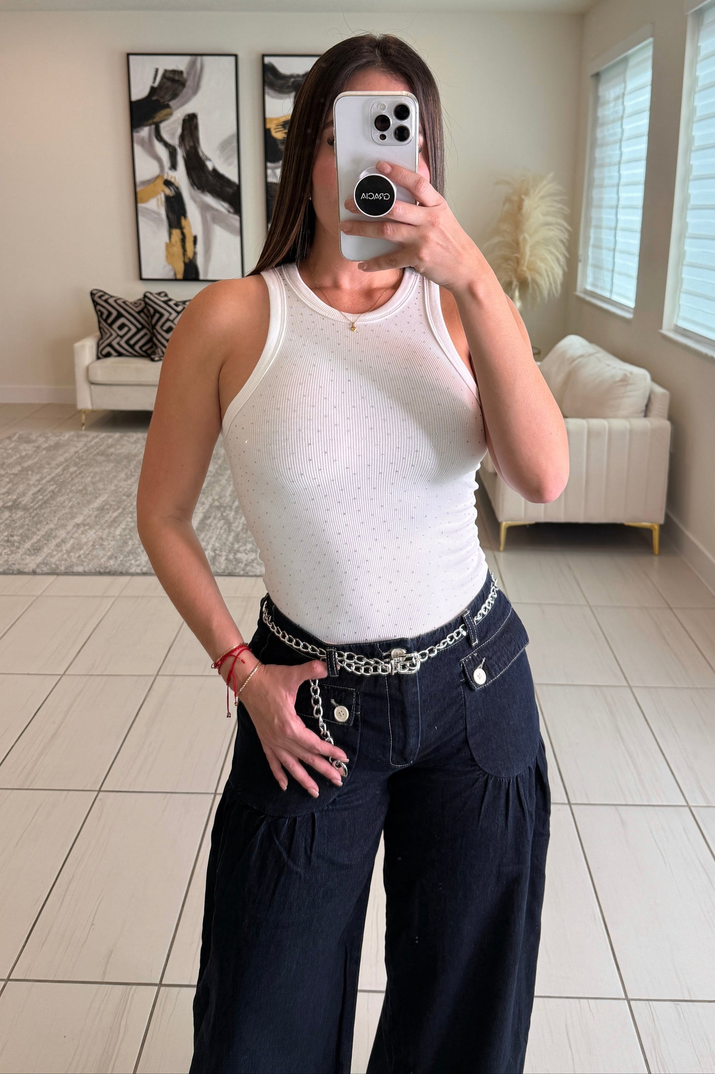 Lotus Balloon Style Denim Pants