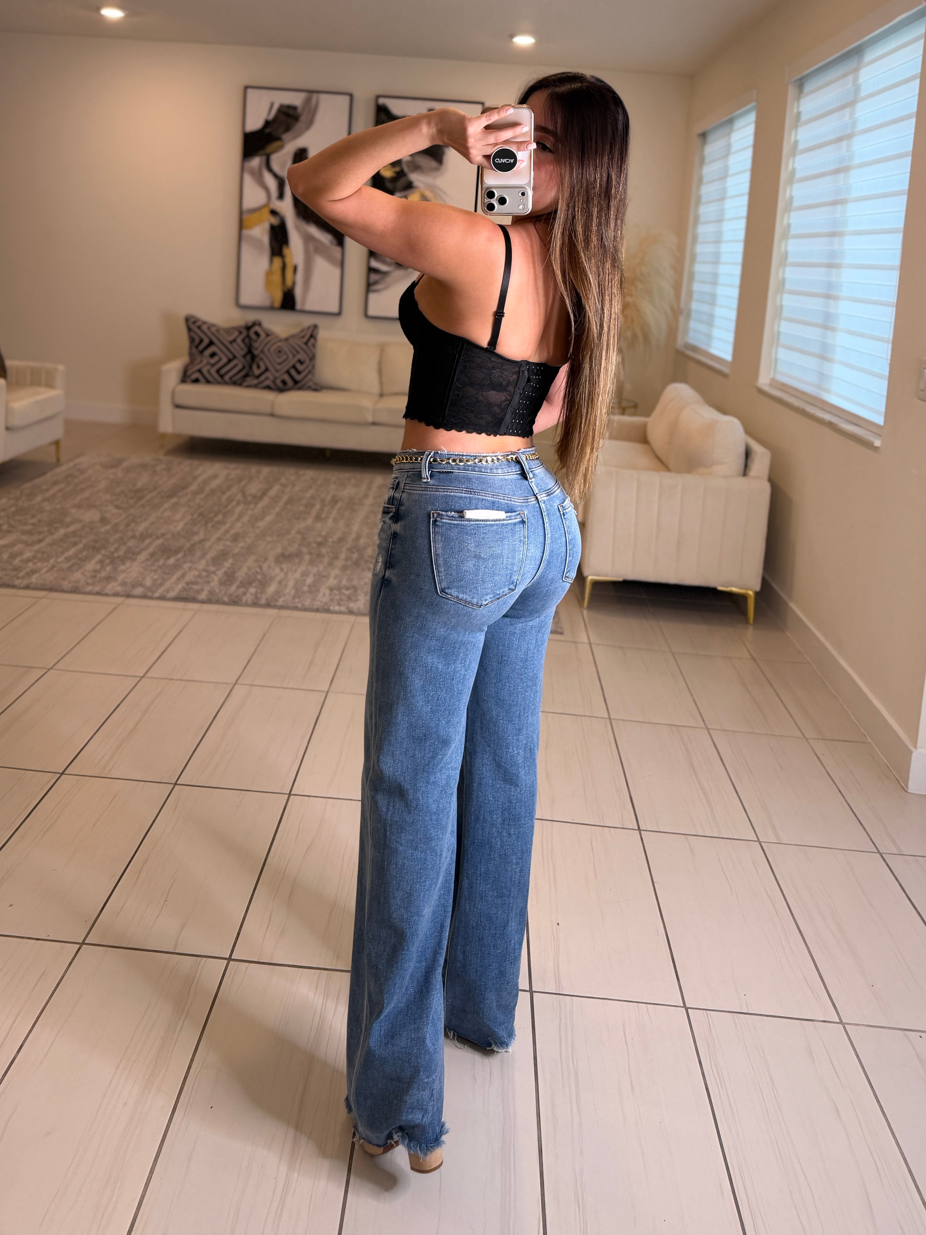 Luxe Serenity Black Corset Top