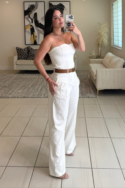 Luxe Utility White Pant Set