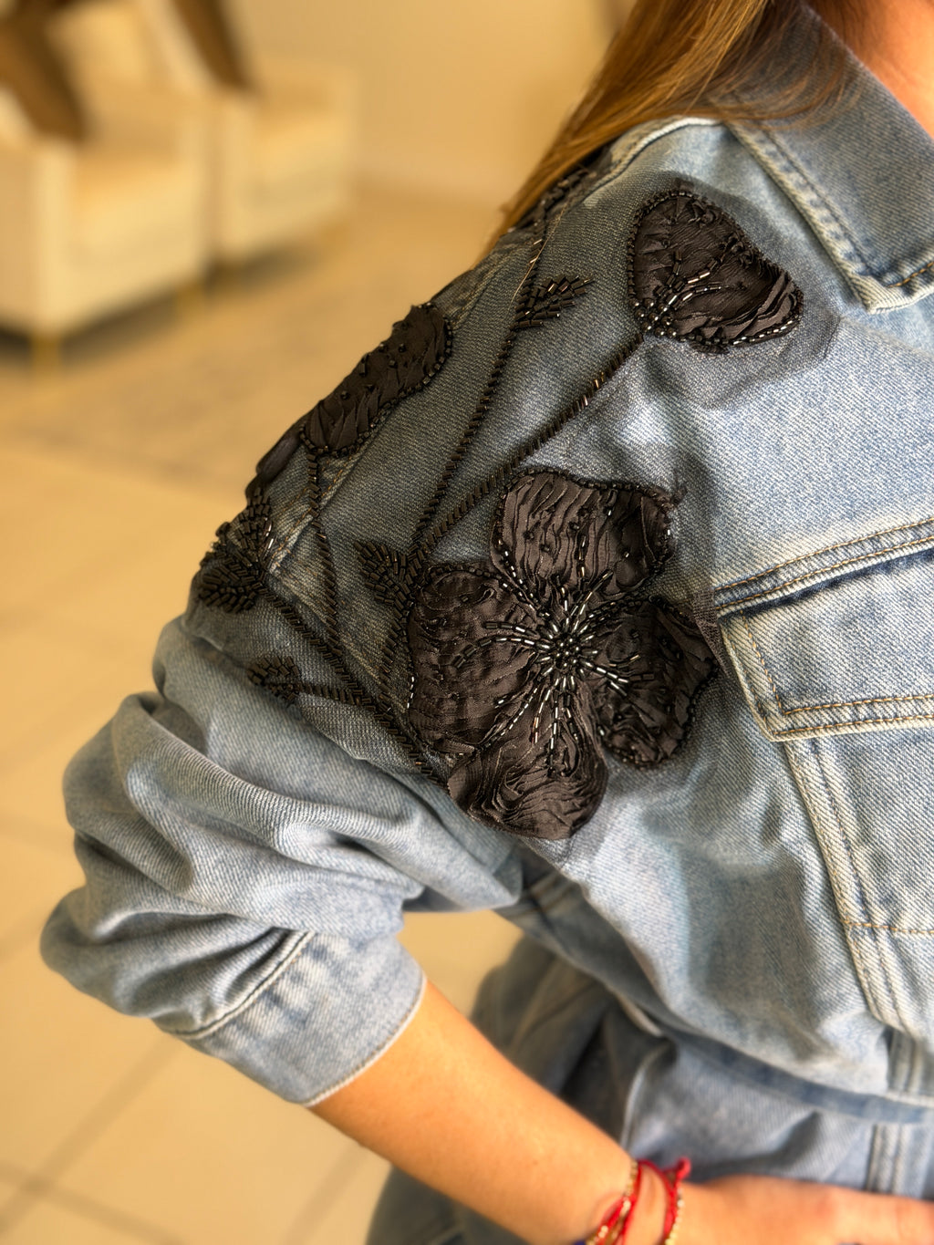 Black Prairie Denim Pant Set