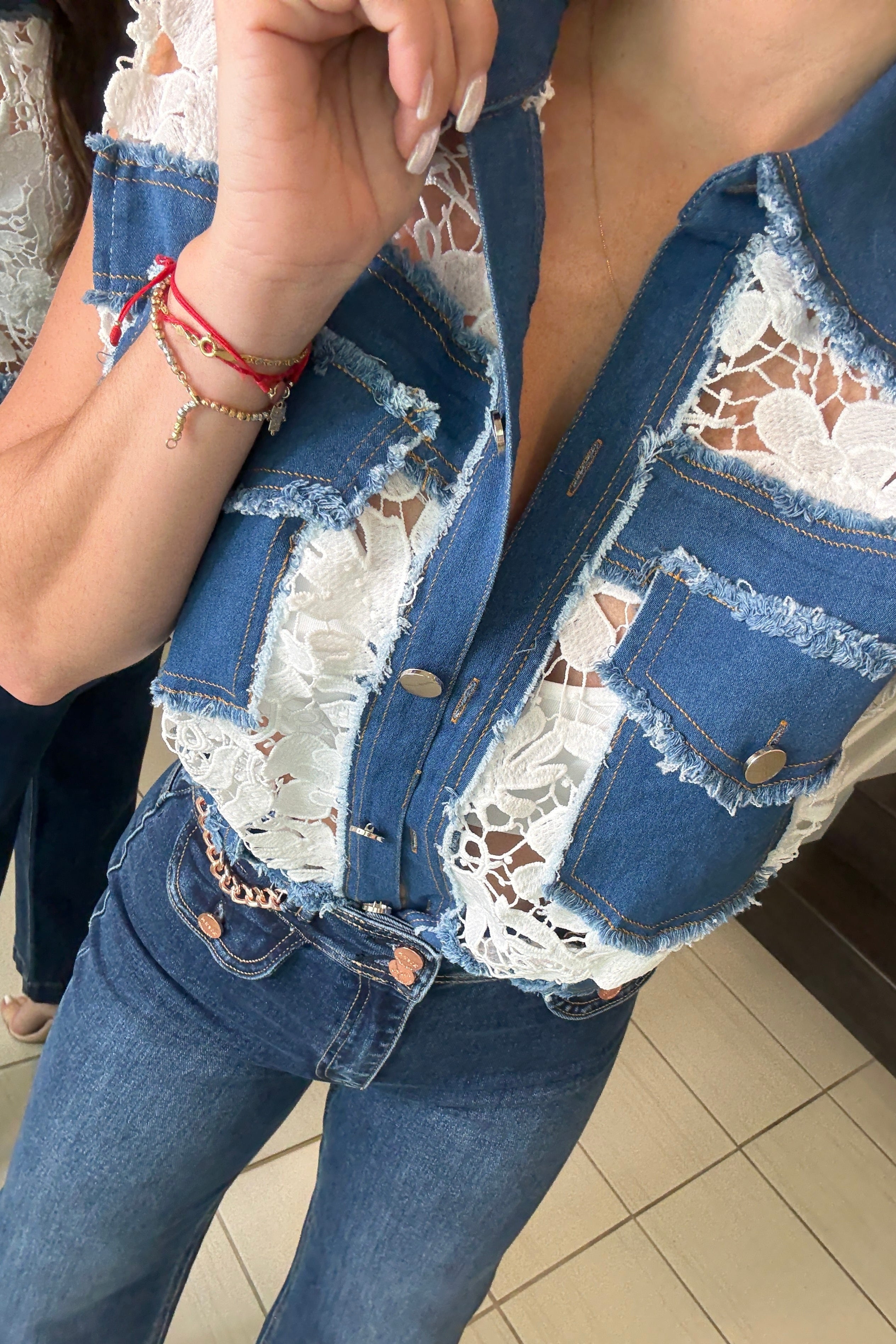 Blissful Day Embroidery White Jacket