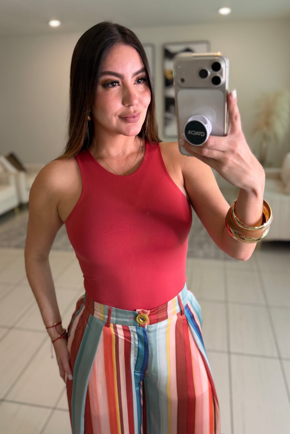 Energy Basic Coral Red Bodysuit