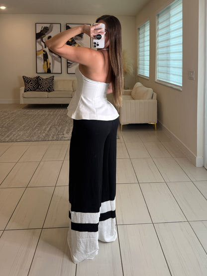 Command Attention Black Palazzo Pants