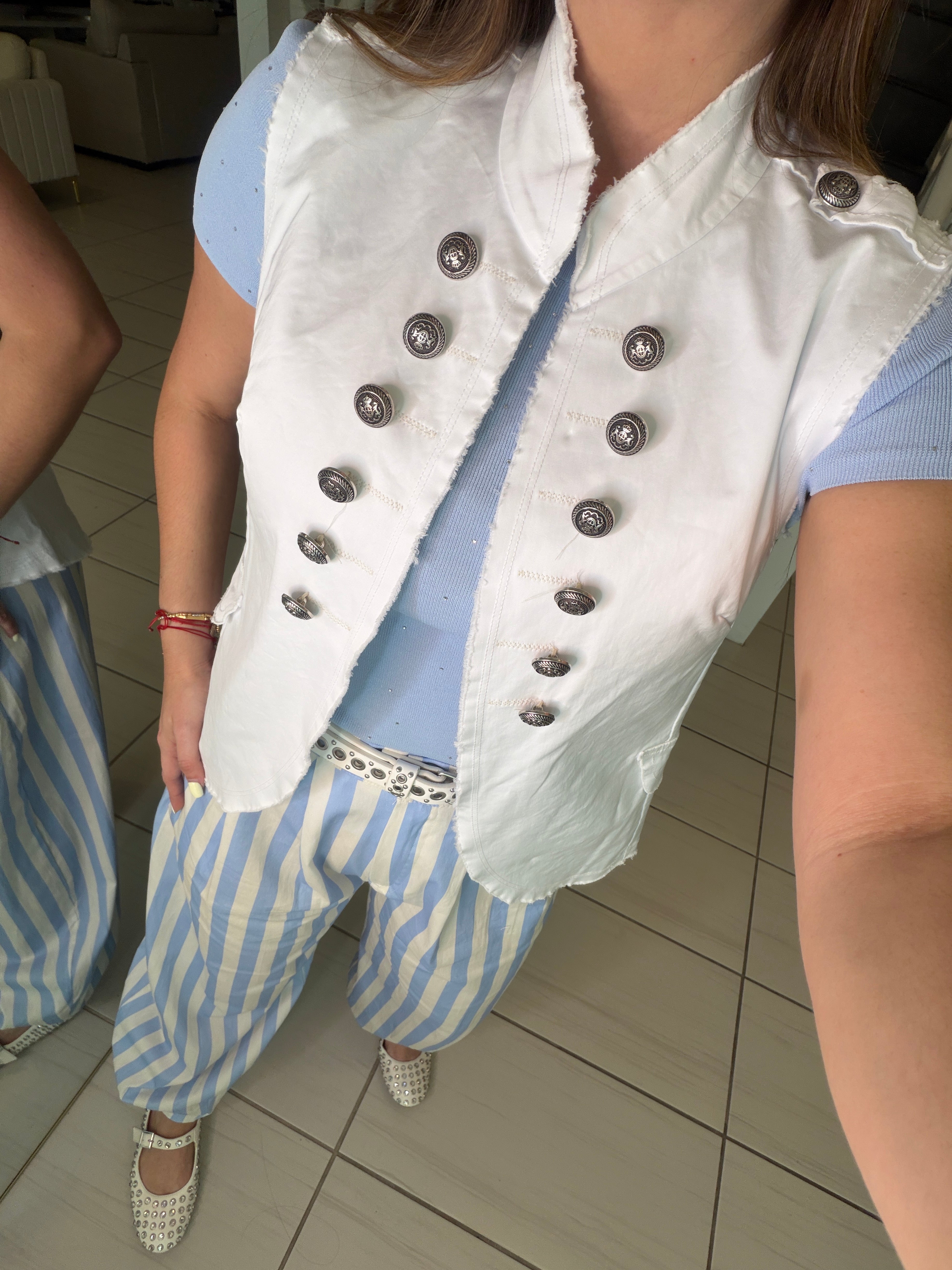 Napoleon White Vest Jacket