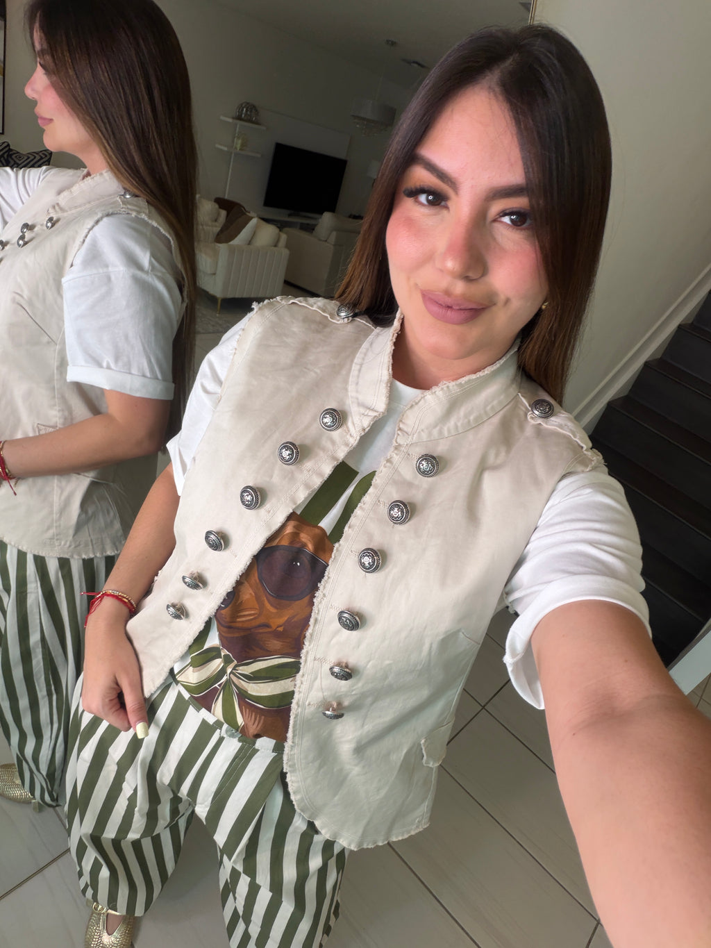 Napoleon Beige Vest Jacket