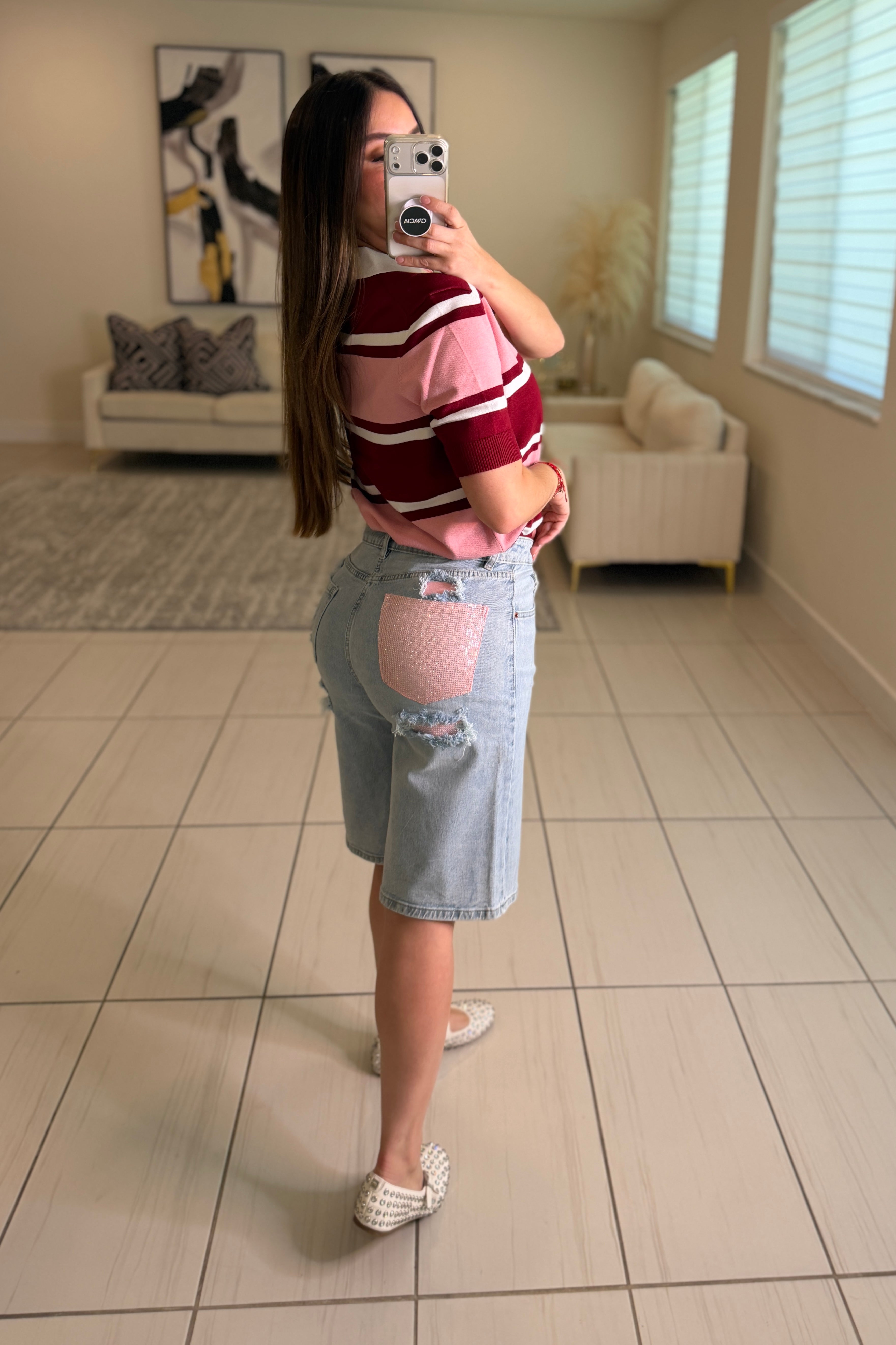 Sweet Stripes Pink Top